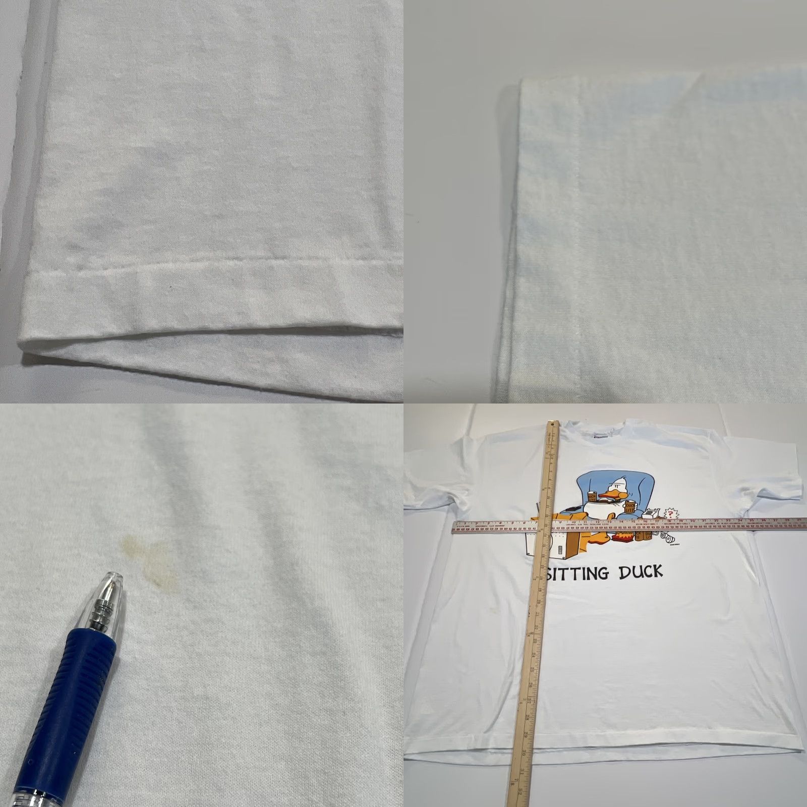 Hanes VINTAGE Sitting Duck T Shirt Men XL Single Stitch Graphic Duck Lite Quackerz Size US XL / EU 56 / 4 - 8 Thumbnail