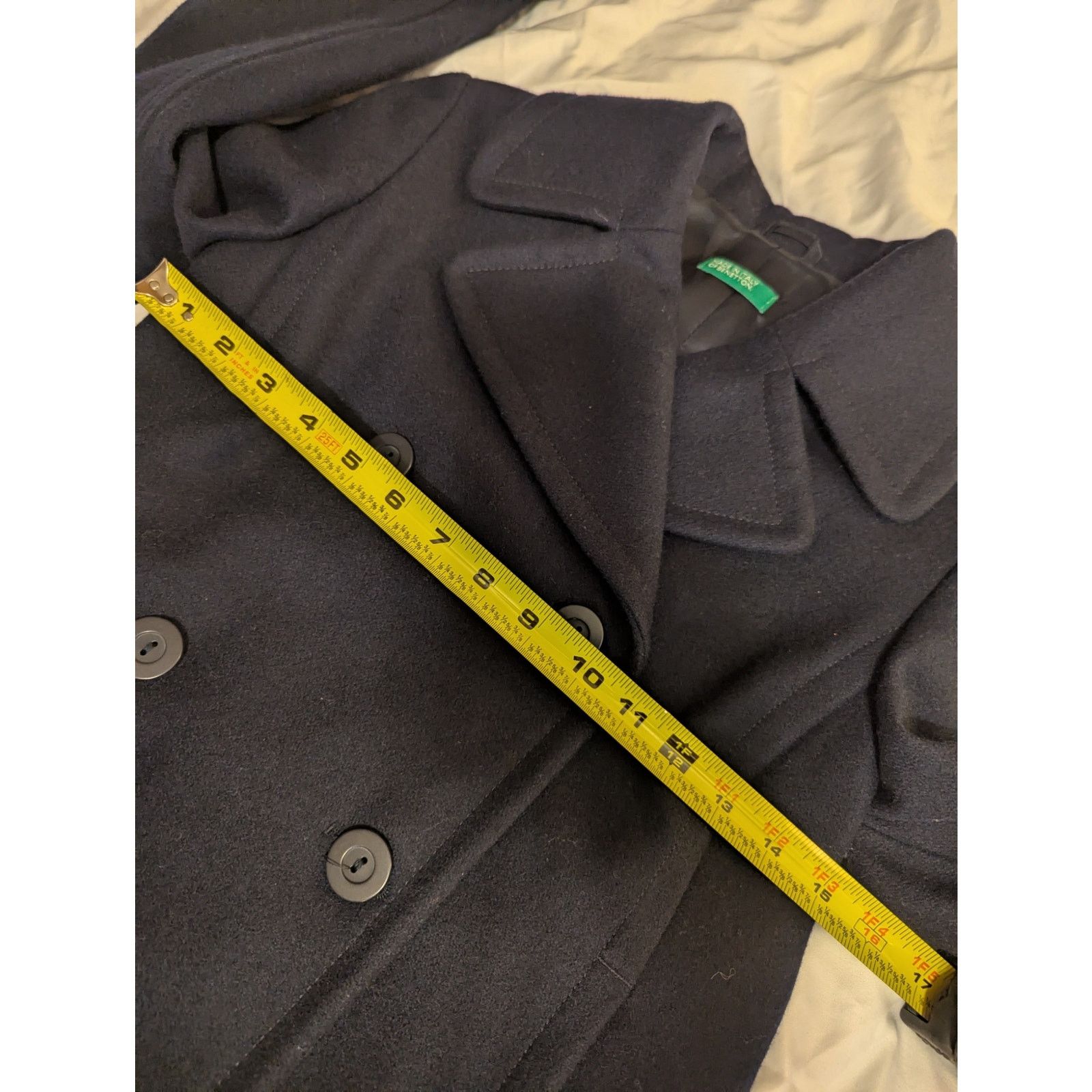 United Colors Of Benetton United Colors of Benetton Pea Coat 38 Wool Made in Italy Size S / US 4 / IT 40 - 3 Thumbnail