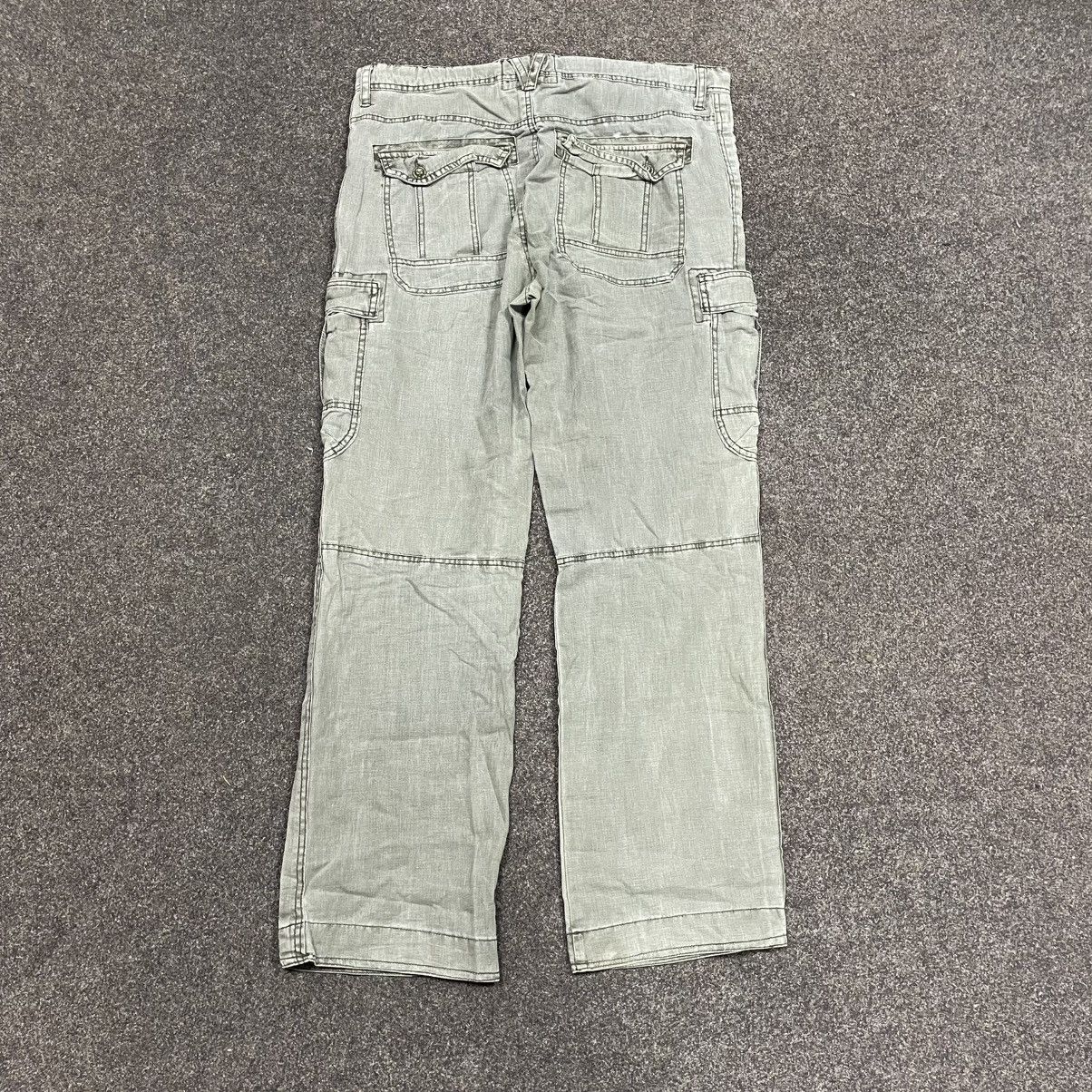 Vintage Vintage Y2K Baggy Cargo Pants Washed Khaki Skate Graphic 34 Size US 34 / EU 50 - 4 Thumbnail