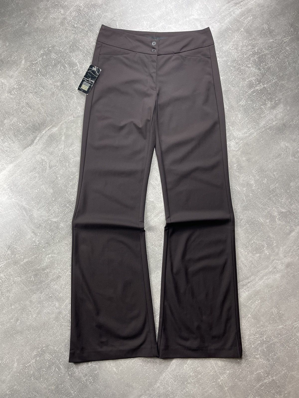 Marithe + Francois Girbaud Marithé François Girbaud VNTG Brown Flared Tailored Pants Size 32" / US 10 / IT 46 - 2 Thumbnail