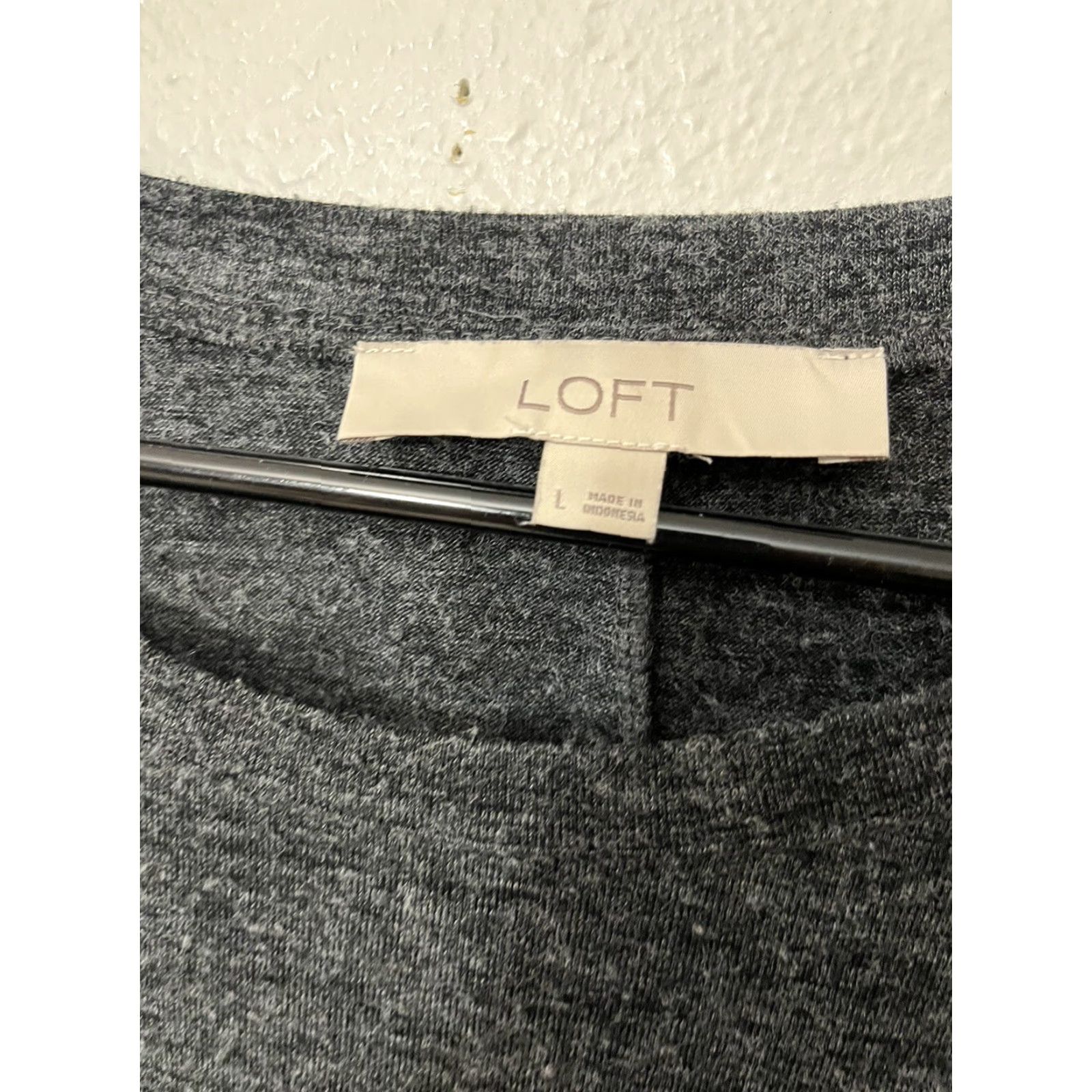 Loft VINTAGE LOFT Women Sweater Pullover Long Sleeve Crew Neck Casual Cozy Acrylic Size Large Gray Solid 80s 90s Retro Size L / US 10 / IT 46 - 2 Thumbnail