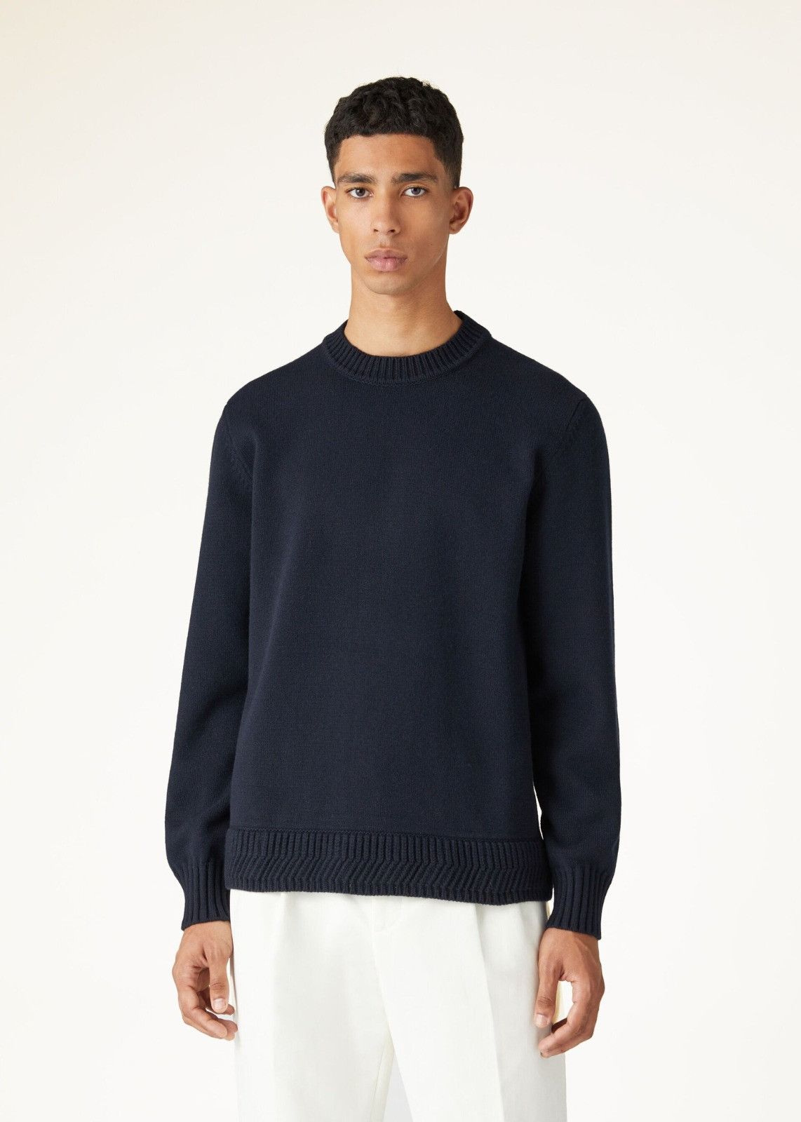 Loro Piana o1srvl11e1224 Girocollo Crewneck Sweater in Navy Blue Size US M / EU 48-50 / 2 - 1 Preview