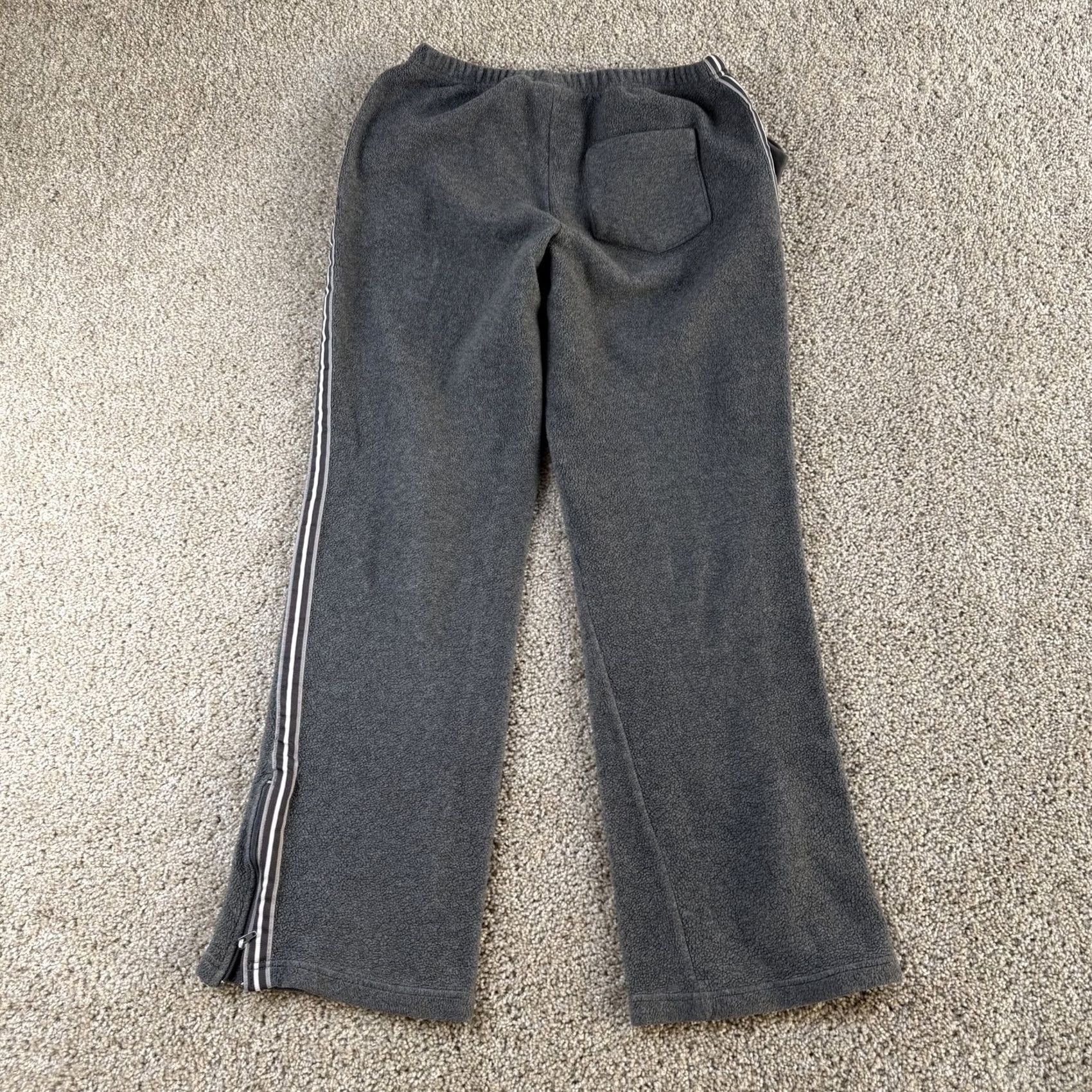 Champion VINTAGE Champion Pants Mens S Gray Sweatpants Fleece Stripe Elastic Waist Pockets Size US 29 - 3 Thumbnail