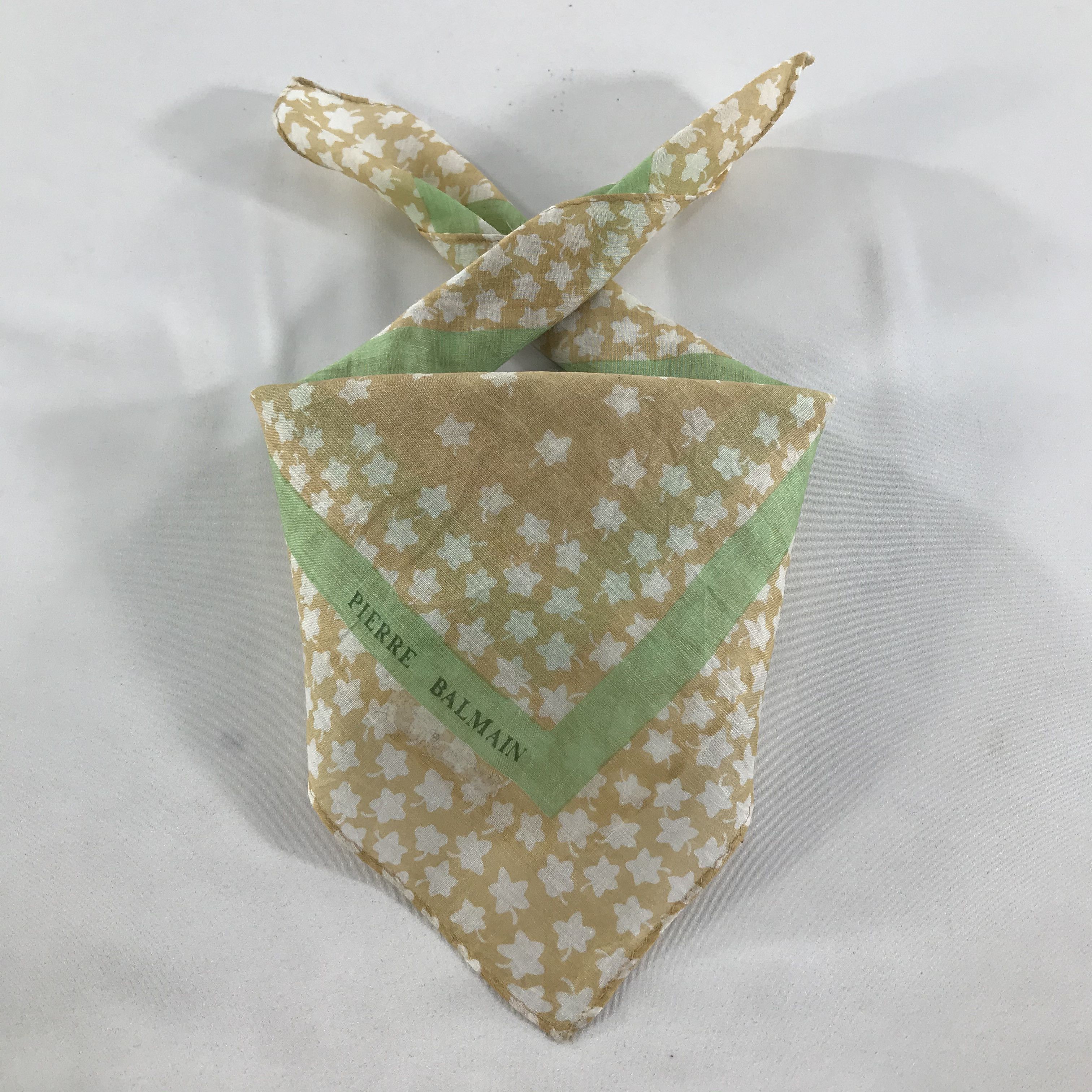 Pierre Balmain × Vintage Pierre Balmain Bandana / Handkerchief / Neckerchief - S1571 Size ONE SIZE - 3 Thumbnail
