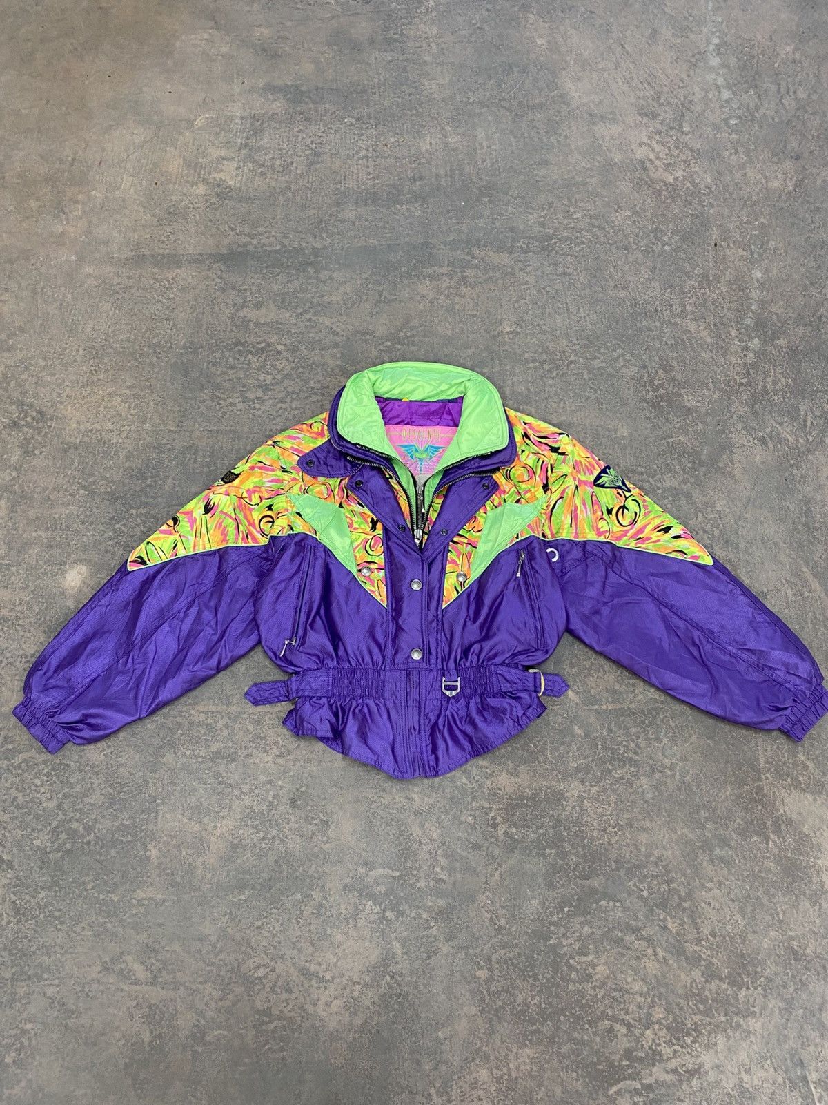 Vintage Vintage Descente Ski Winter Jacket 80s 70s Era Crop Size L / US 10 / IT 46 - 1 Thumbnail
