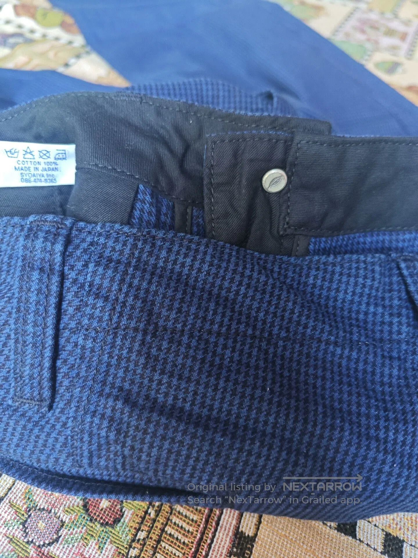 Pure Blue Japan Pure Blue Japan Houndstooth Indigo Pants. Size US 34 / EU 50 - 4 Thumbnail