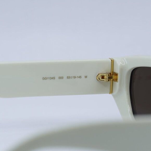 Gucci Gucci GG1134S 003 Sunglasses Ivory Rectangle Frame, Brown Size ONE SIZE - 6 Thumbnail