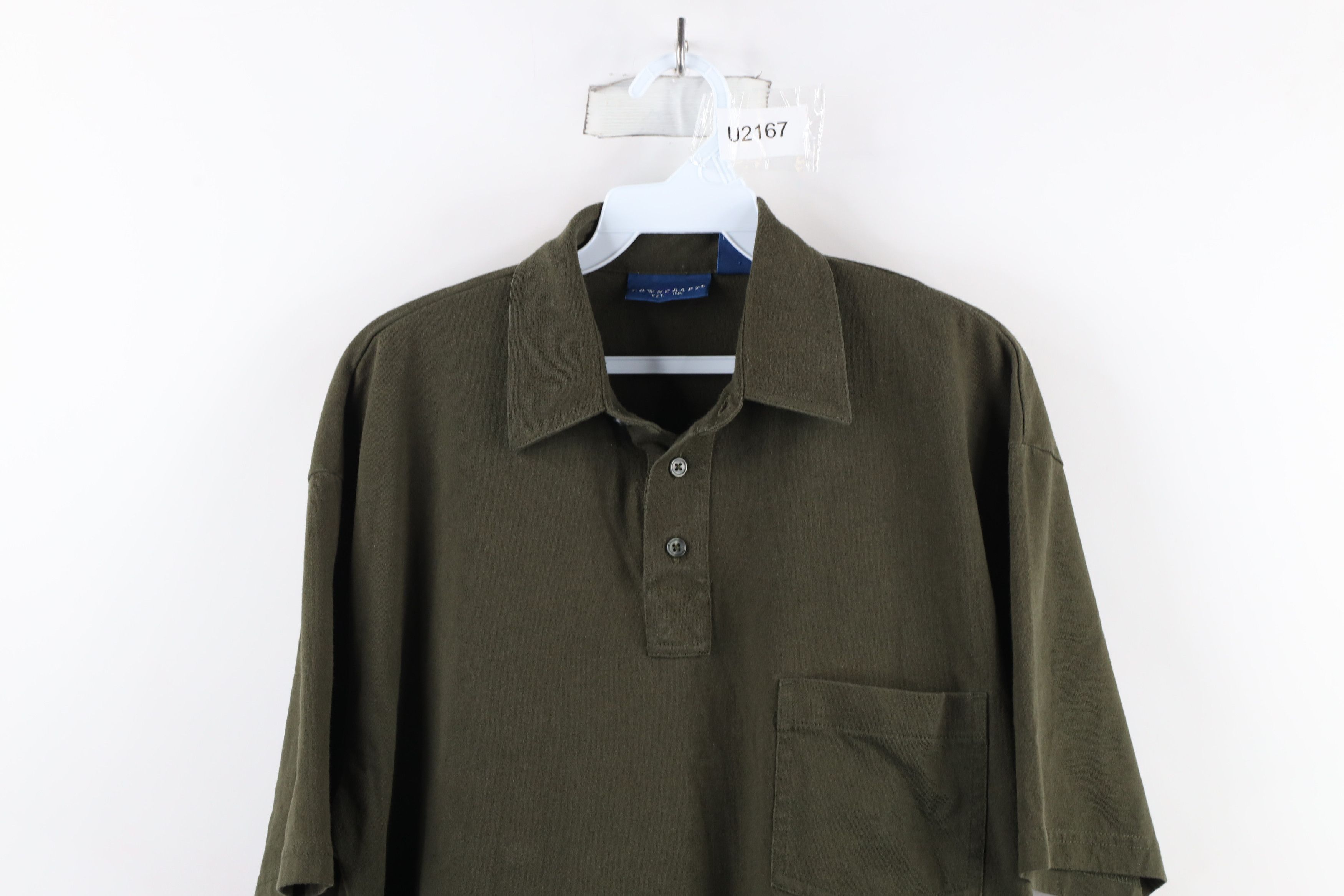 Vintage Vintage 90s Streetwear Blank Collared Golf Polo Shirt Green Size US M / EU 48-50 / 2 - 2 Thumbnail