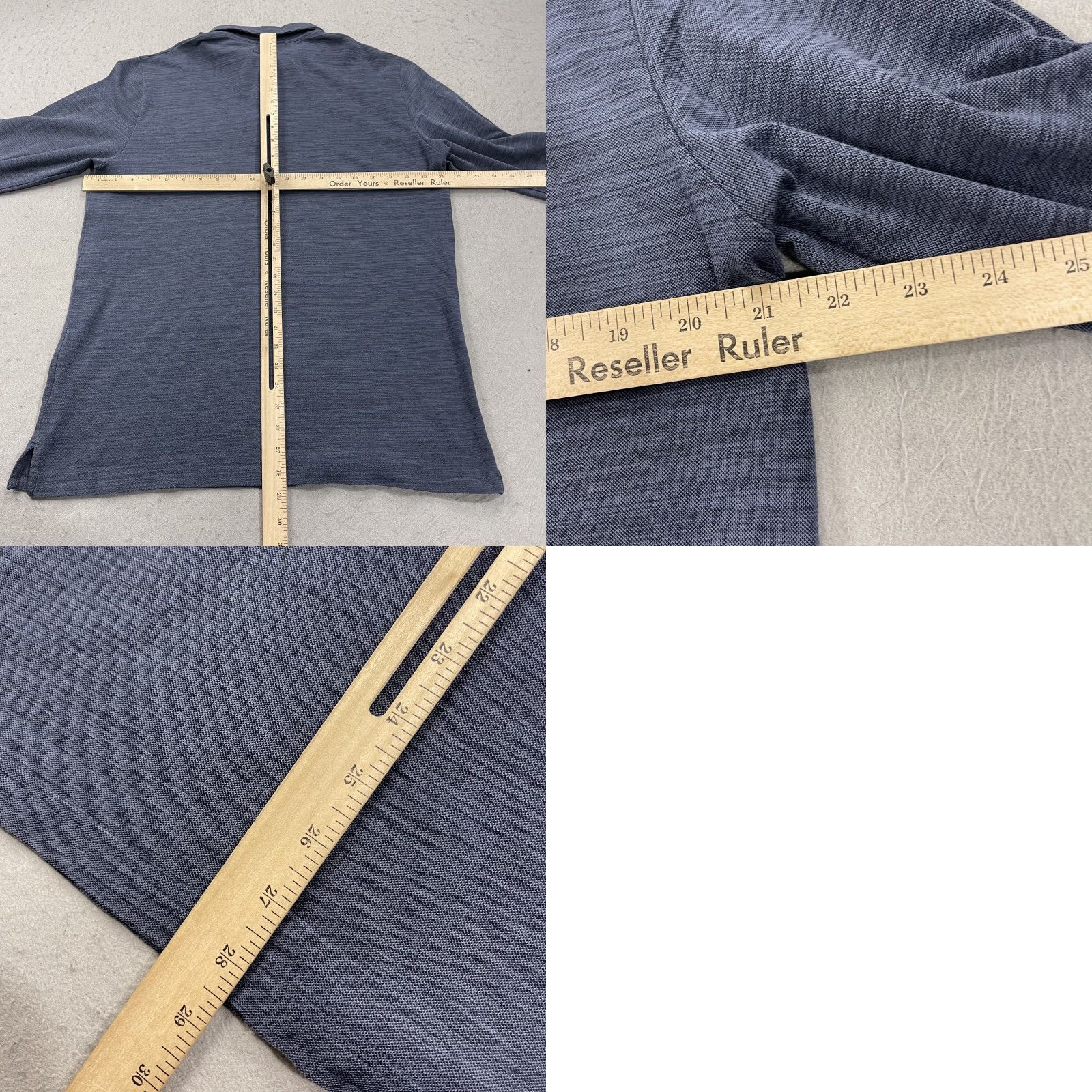 TravisMathew Travis Mathew Polo Shirt Mens L Blue Heather Logo Polo Shirt Casual Golf Long Sleeve Shirt Size US L / EU 52-54 / 3 - 8 Thumbnail