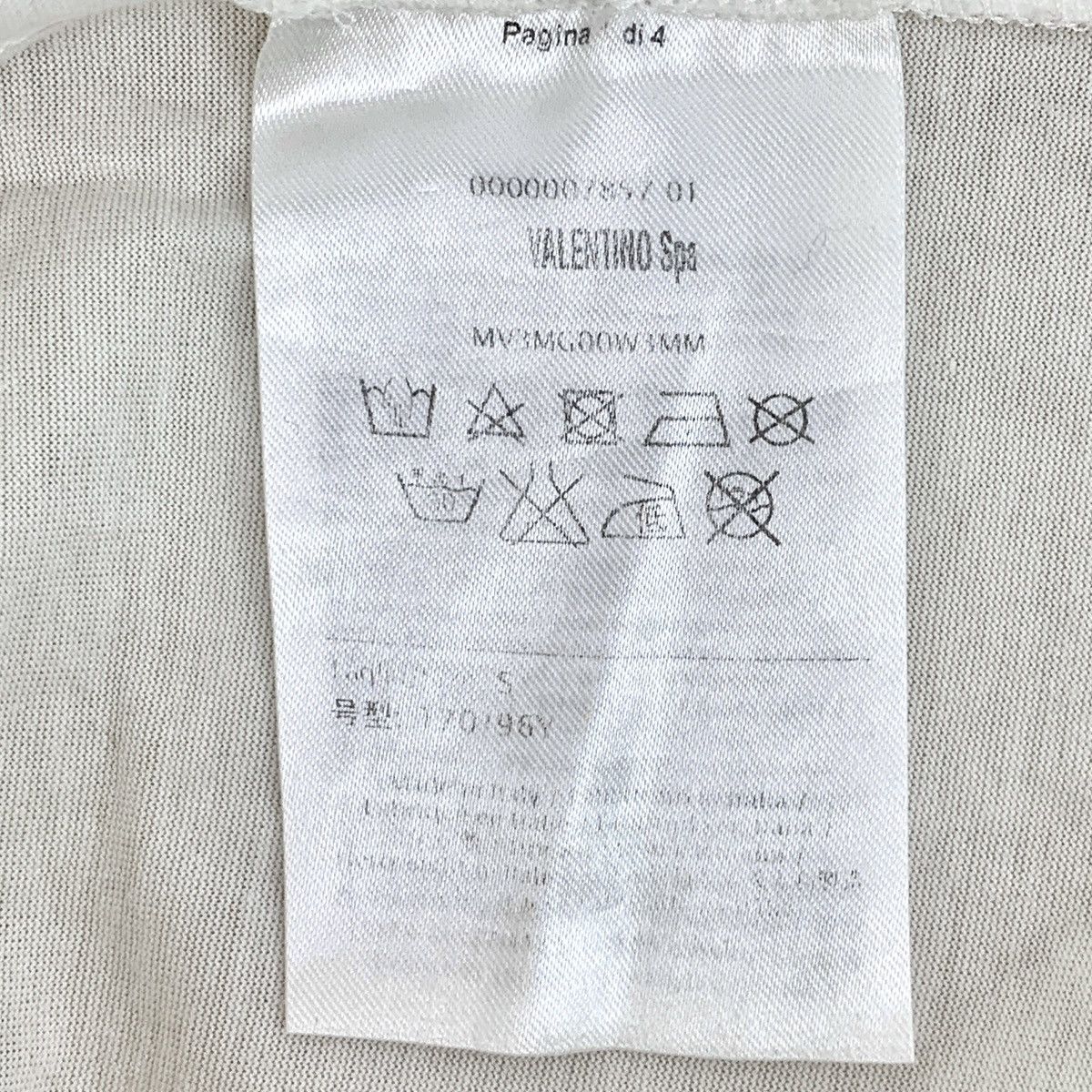 Valentino Valentino White Cotton Crew Neck T-Shirt K26WX Size S / US 4 / IT 40 - 6 Thumbnail