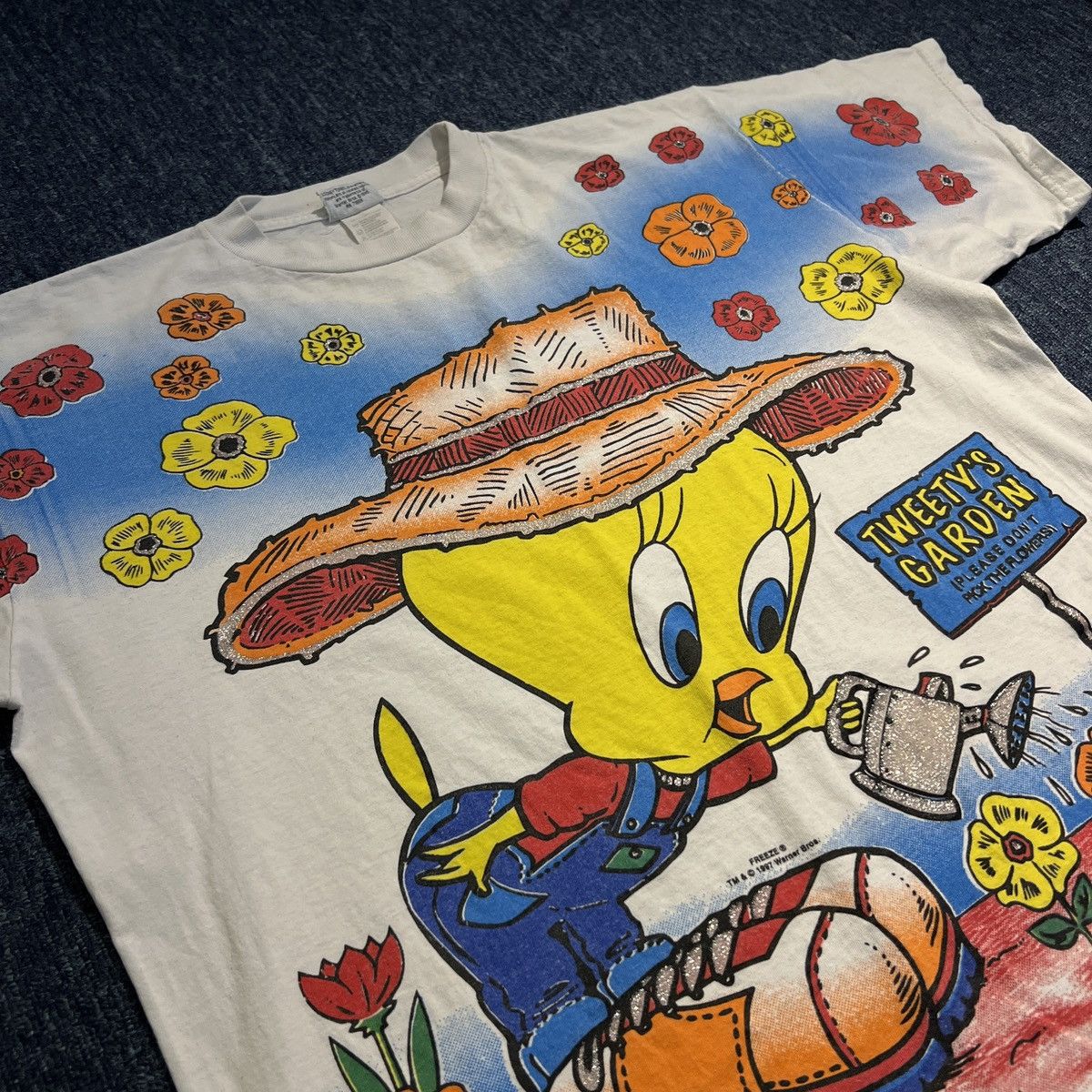 Other Vintage 90s Looney Tunes Tweety AOP T Shirt Size US XL / EU 56 / 4 - 3 Thumbnail