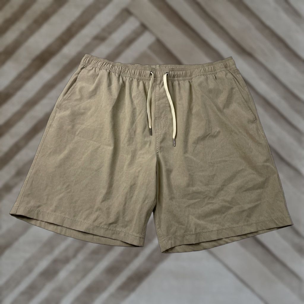 Vintage Fair Harbor The One Shorts Mens 3XL Beige Unlined Casual Trunks Drawstrings Size US 39 - 1 Thumbnail