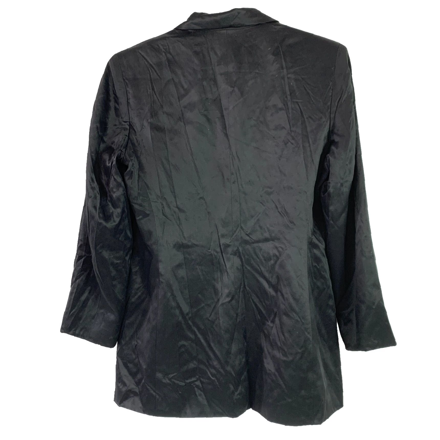 Doublet VINTAGE Virginia Slims Blazer Wool Silk Black V Wear Double Breasted Womens Large Silk 100% Tailored 1990s Size L / US 10 / IT 46 - 4 Thumbnail