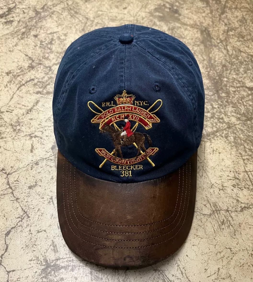 Polo Ralph Lauren POLO Ralph Lauren Leather Brim Equestrian Hat Size ONE SIZE - 1 Thumbnail