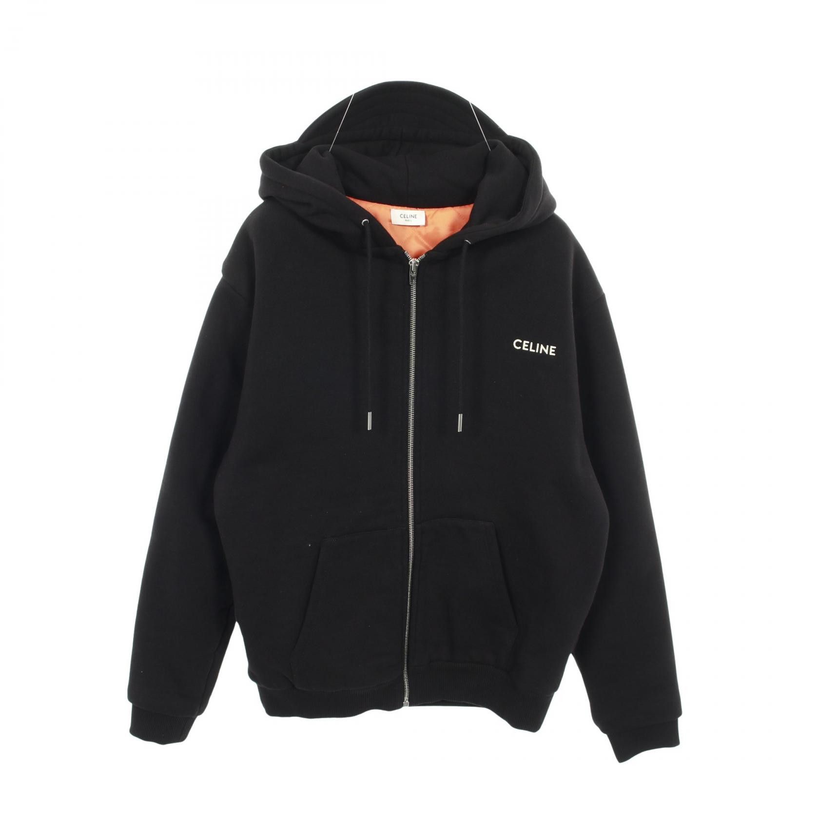 Celine Celine Celine Logo Embroidered Cotton Zip Hoodie Textile Sweatshirts & Hoodies DUTY FREE for USA Size ONE SIZE - 1 Thumbnail