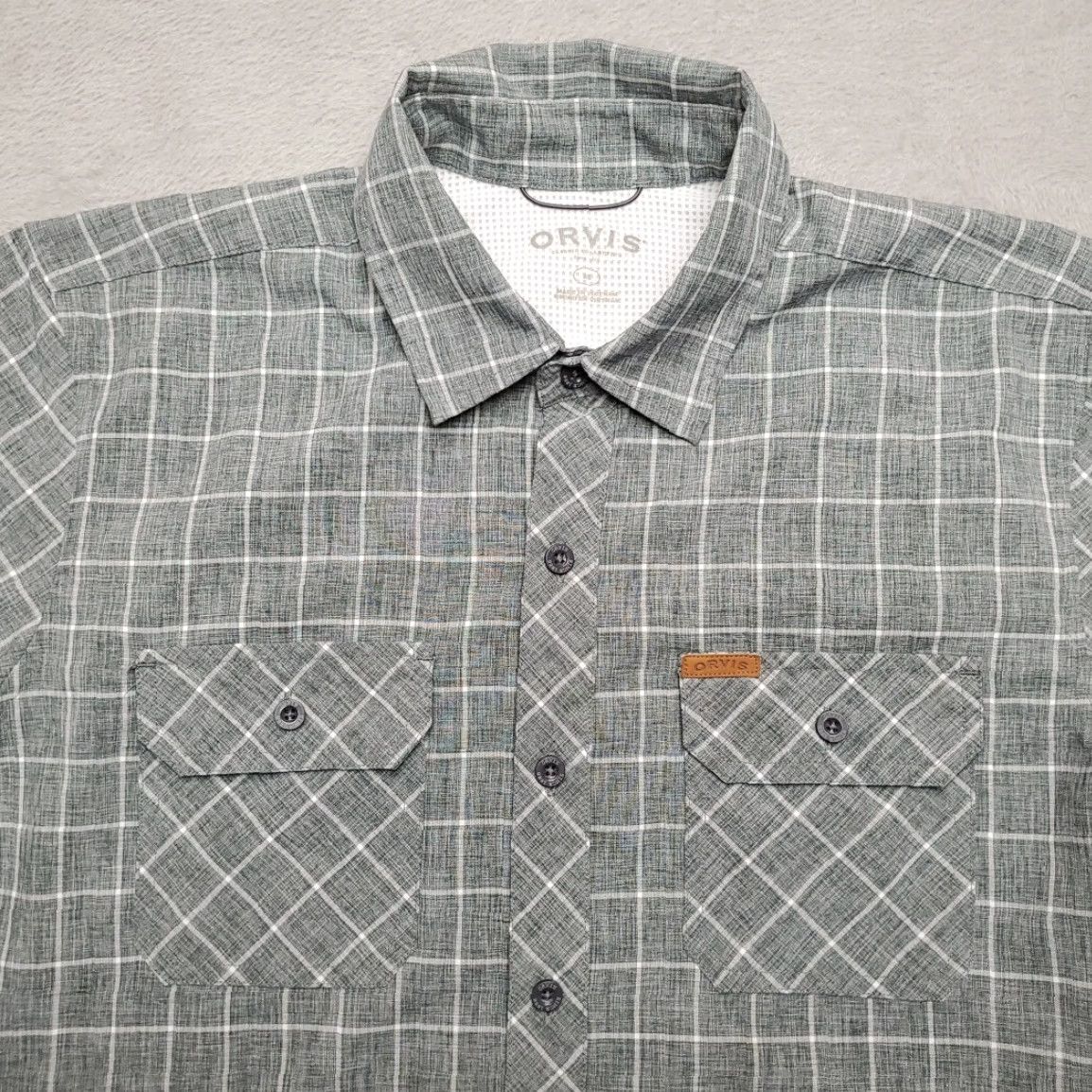 Orvis Orvis Shirt Mens M Green Plaid Classic Collection Performance Outdoor Fish Button-Up Short Sleeve Casual Size US M / EU 48-50 / 2 - 2 Thumbnail