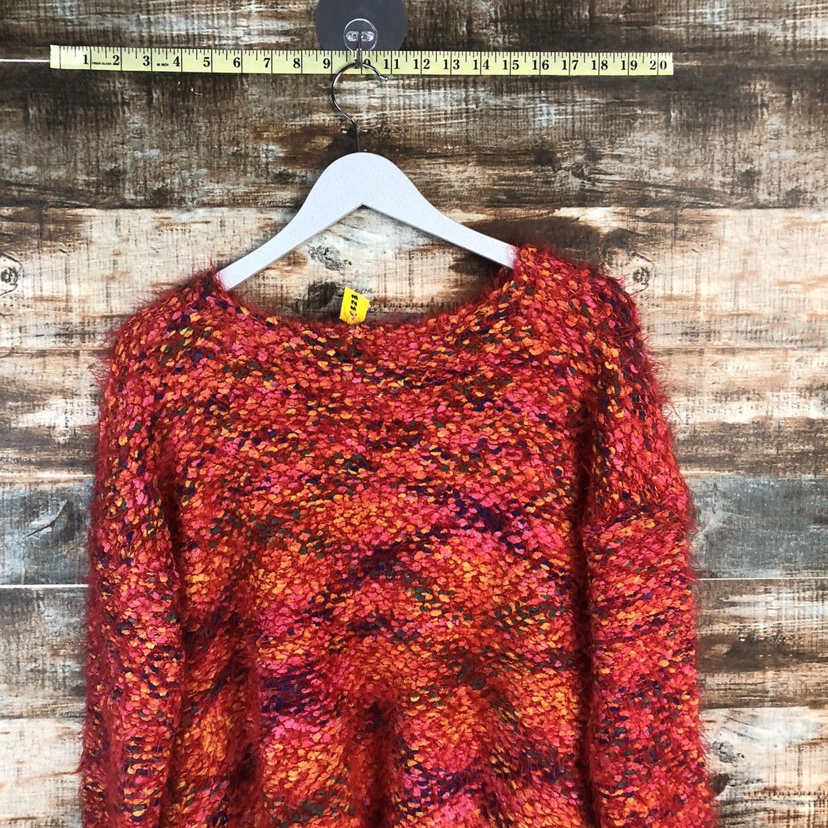 Homespun Knitwear DL Whoo Aa Red Mohair shaggy fur Knitwear #C323 Size M / US 6-8 / IT 42-44 - 13 Thumbnail