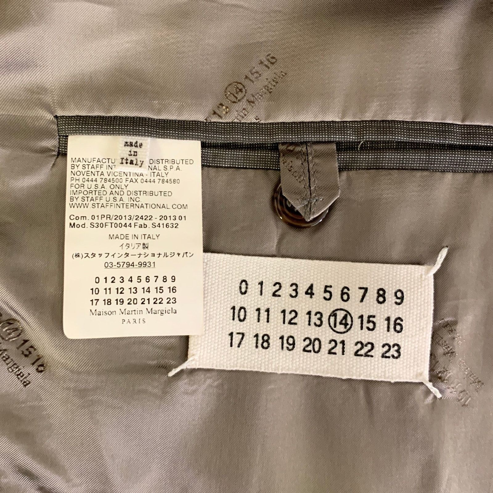 Maison Margiela MAISON MARGIELA Grey Pinstripe Wool Notch Lapel Sport Coat Size 42R - 5 Thumbnail