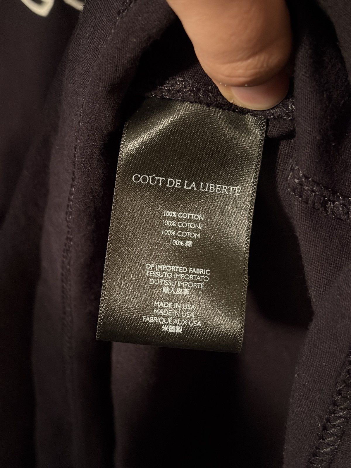 Cout de la Liberte Cout De La Liberte Logo Tshirt Black Size US S / EU 44-46 / 1 - 6 Thumbnail