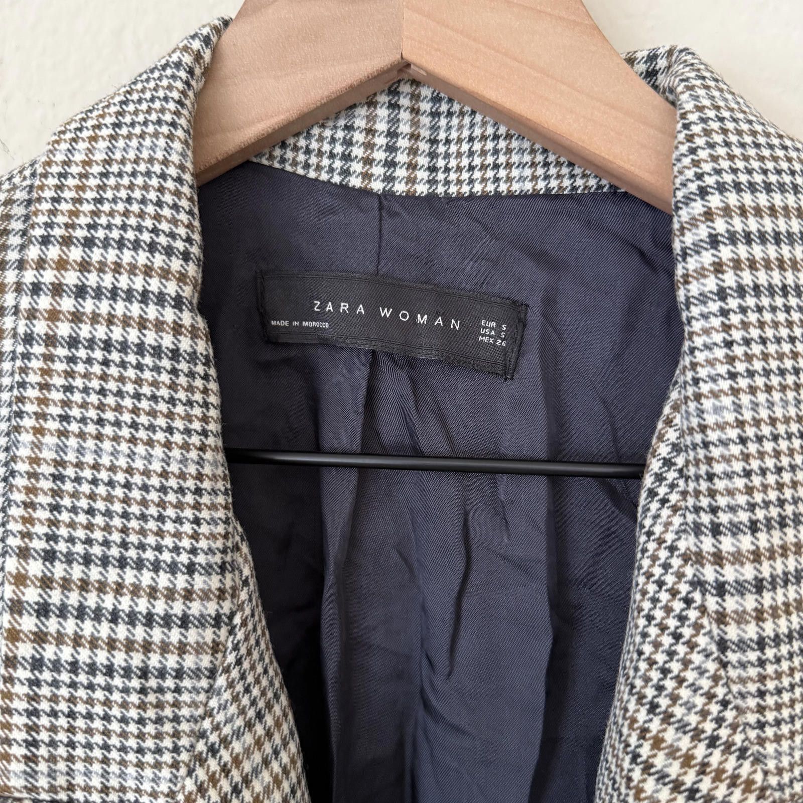 Zara Zara Blazer Women's S Brown/Black Plaid Structred Size S / US 4 / IT 40 - 2 Thumbnail