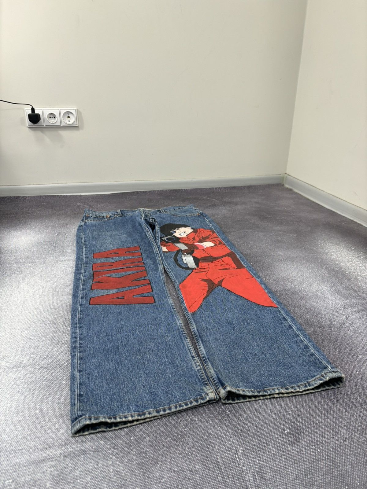 Levi's Vintage Levi’s 501 Akira 1/1 Handmade Custom Denim Jeans Size US 36 / EU 52 - 3 Thumbnail