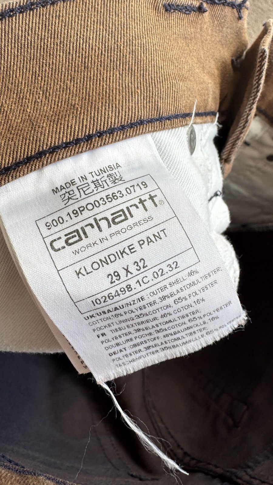Japanese Brand Carhartt Klondike Crazy Jeans Y2K Mudwash LGB if6was9 vibe Size US 29 - 8 Thumbnail