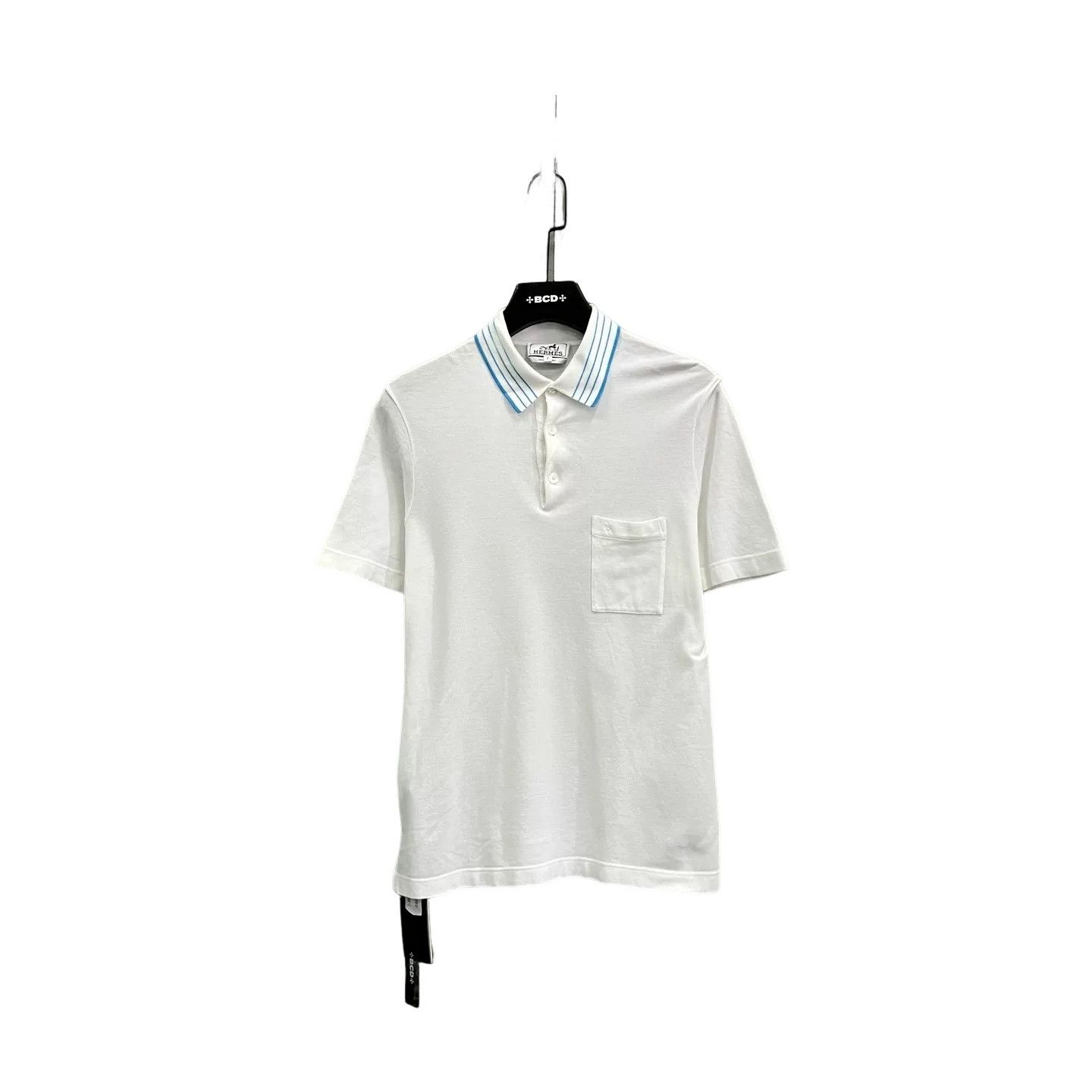 Hermes Hermes Striped Collar Cotton Polo Shirt S Size US S / EU 44-46 / 1 - 1 Thumbnail