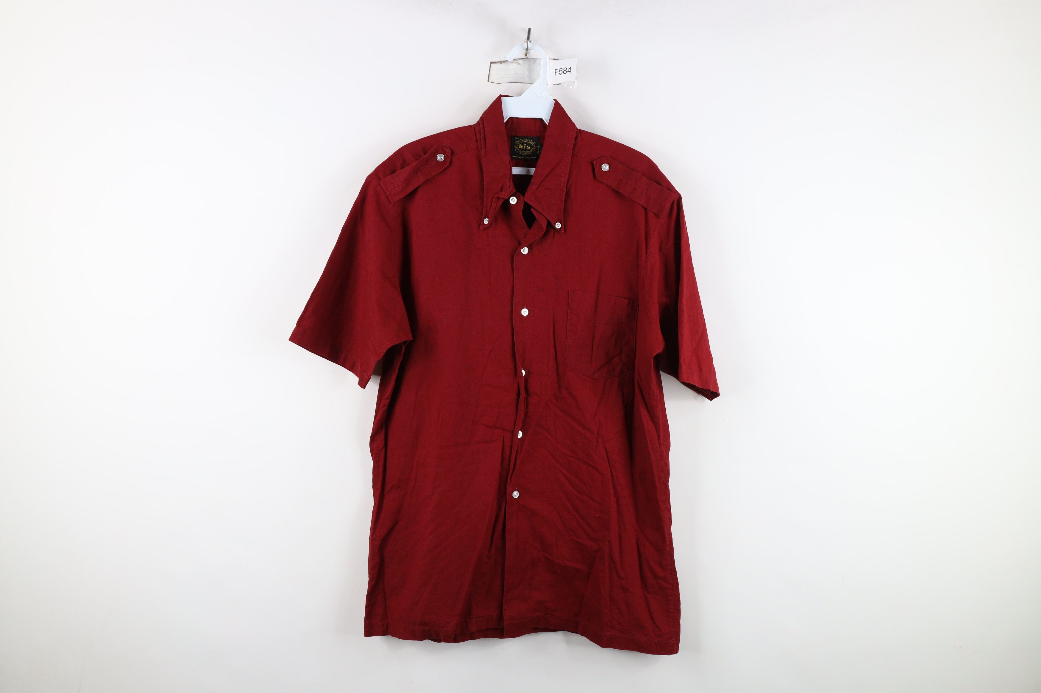 Vintage Vintage 70s Streetwear Military Bush Collared Button Shirt Size US L / EU 52-54 / 3 - 1 Thumbnail