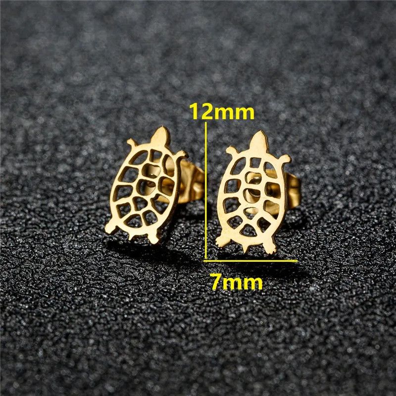 Jewelry Sea Turtle Mini Stud Earrings Charm Earring Gift Size ONE SIZE - 2 Thumbnail