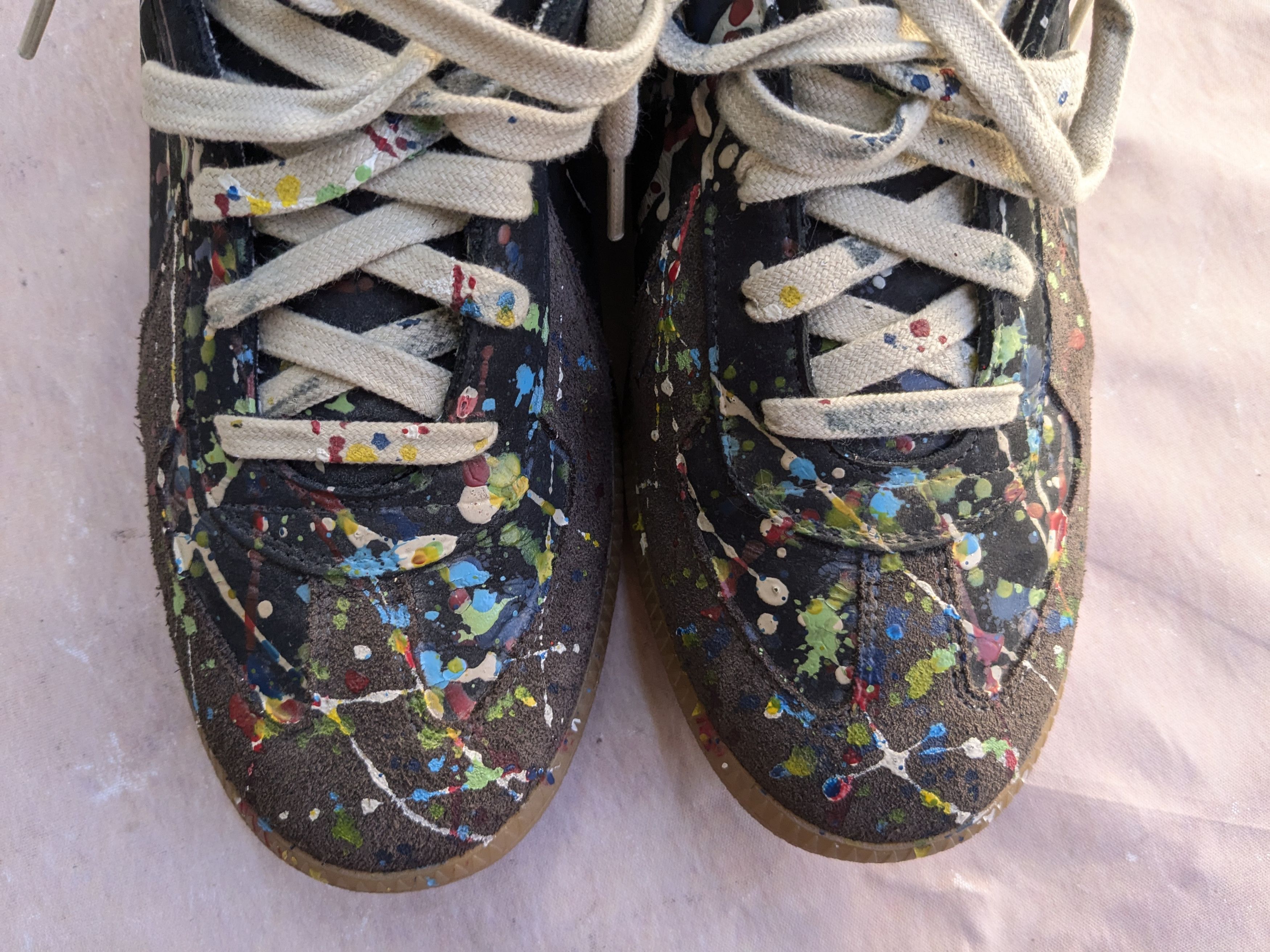 Maison Margiela Maison Margiela GAT Replica Black Paint Splatter 9 42 Low Size US 9 / EU 42 - 3 Thumbnail