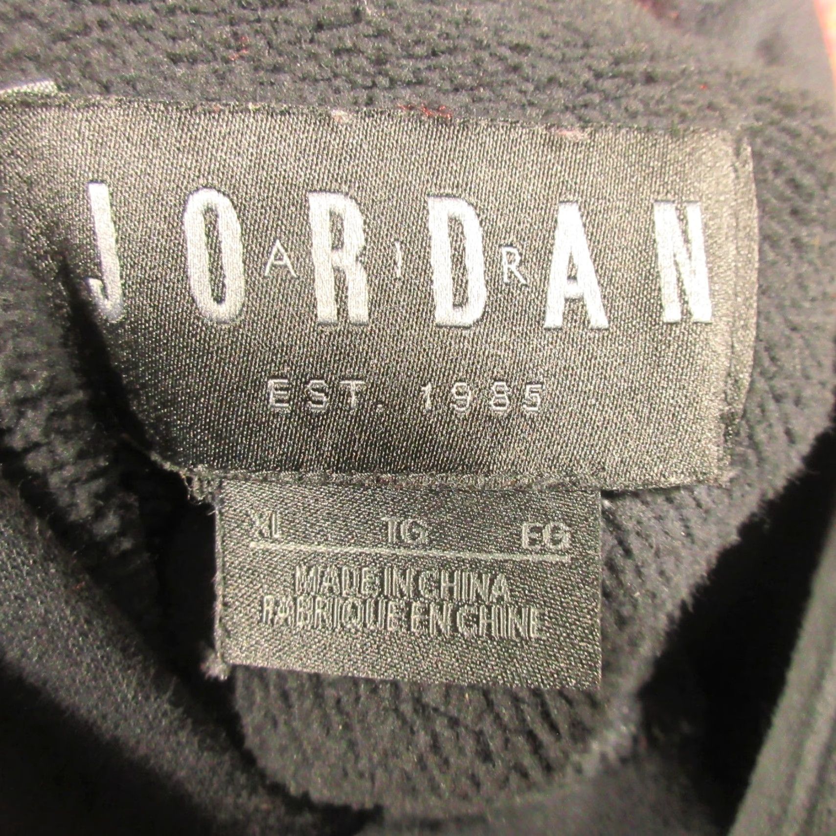 Jordan Brand VINTAGE Air Jordan Hoodie Mens XL Black Hooded Sweatshirt Jumpman Graphic Print Zip Closure Pockets Logo Fleece Size US XL / EU 56 / 4 - 7 Thumbnail