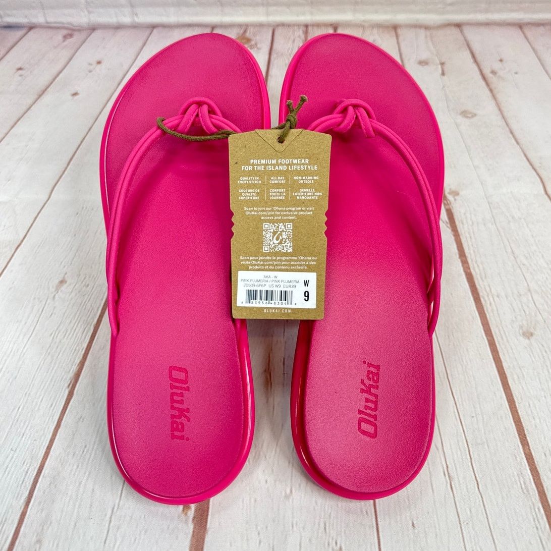 Olukai NWT Olukai ‘Aka Pink Plumeria Flip Flop Sandals Women’s Sz 9 Size US 9 / IT 39 - 7 Thumbnail