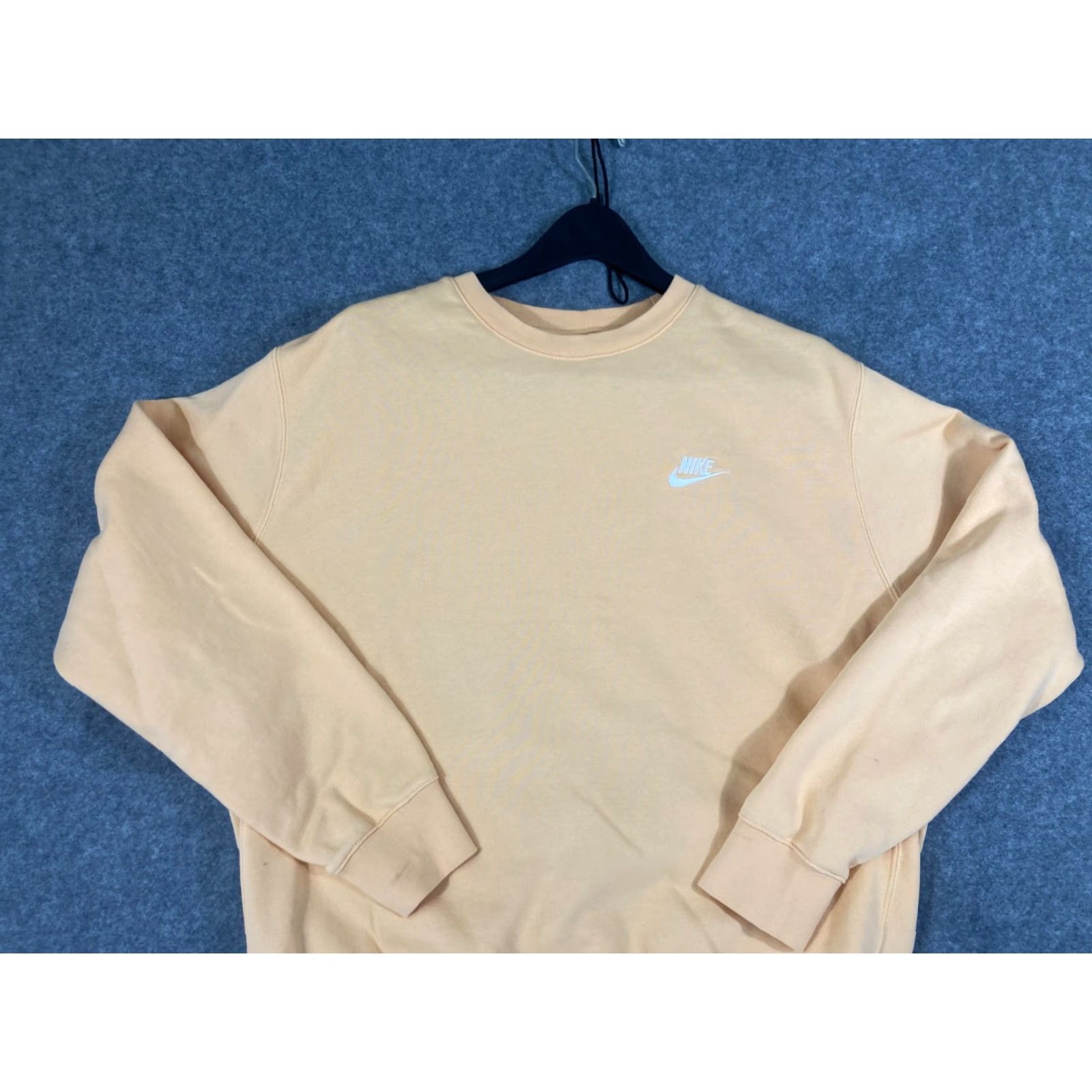 Nike Nike Sportswear Sweatshirt Shirt Mens Large Beige Logo Long Sleeve Crew Neck Pullover Fleece Ventage? Size US L / EU 52-54 / 3 - 2 Thumbnail