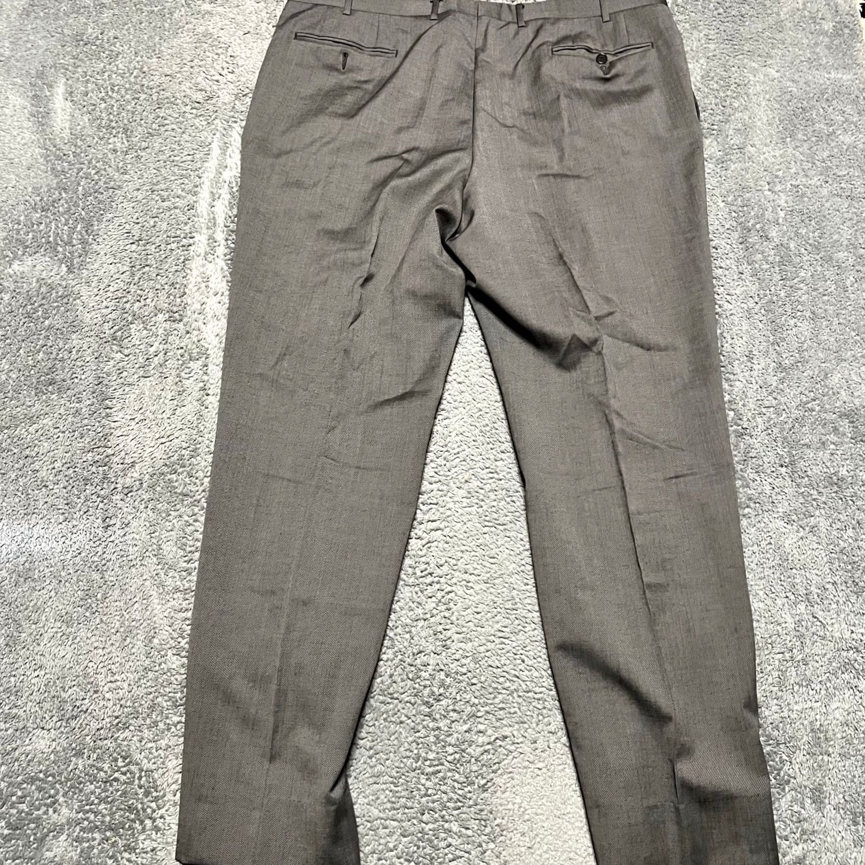 Canali Canali 1934 Pants Mens Gray Wool Dress Pants 40 Regular Inseam 31 Trousers Mens Size US 40 / EU 56 - 3 Thumbnail
