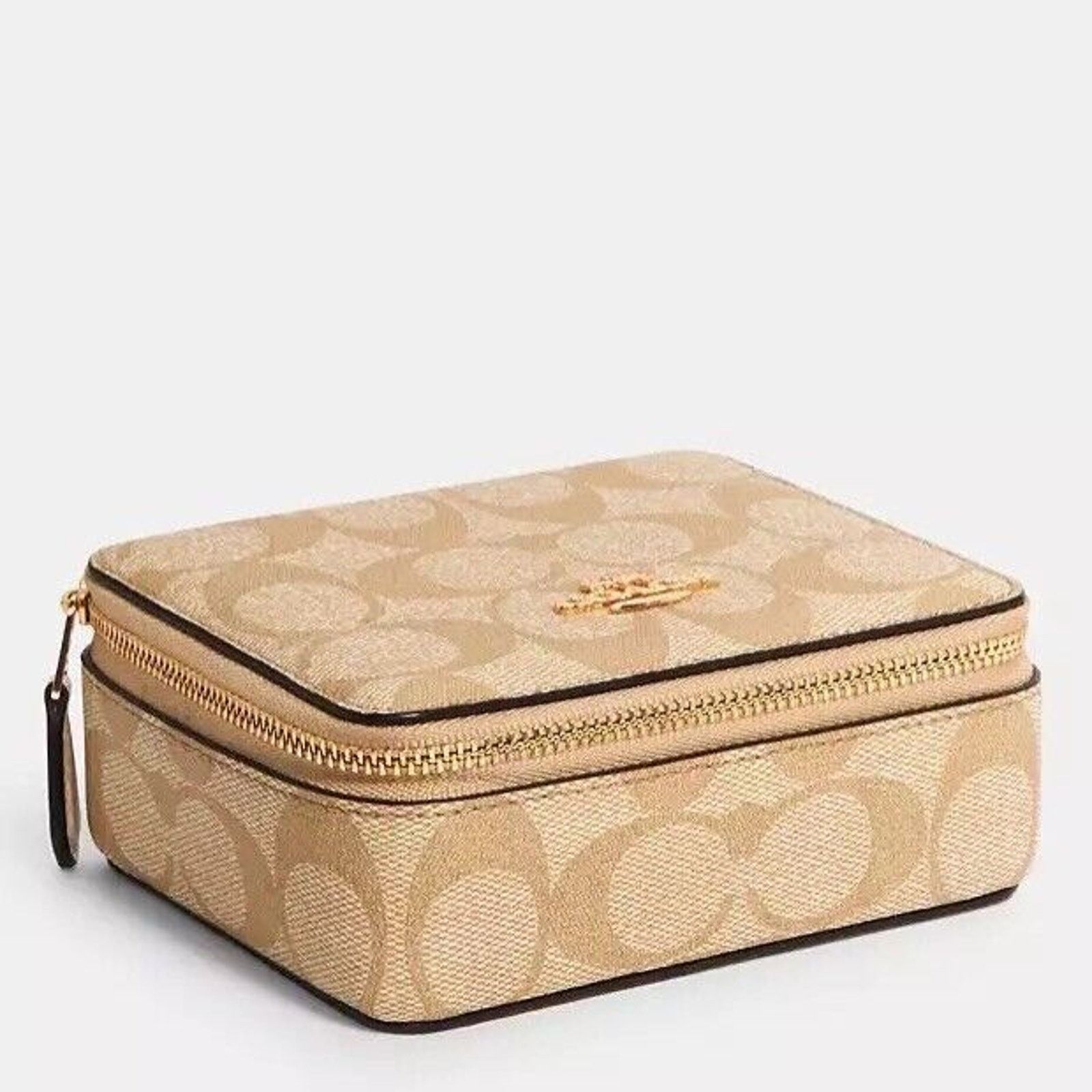 Coach NWT Coach Large Jewelry Box In Signature Canvas C3311 Size ONE SIZE - 2 Thumbnail
