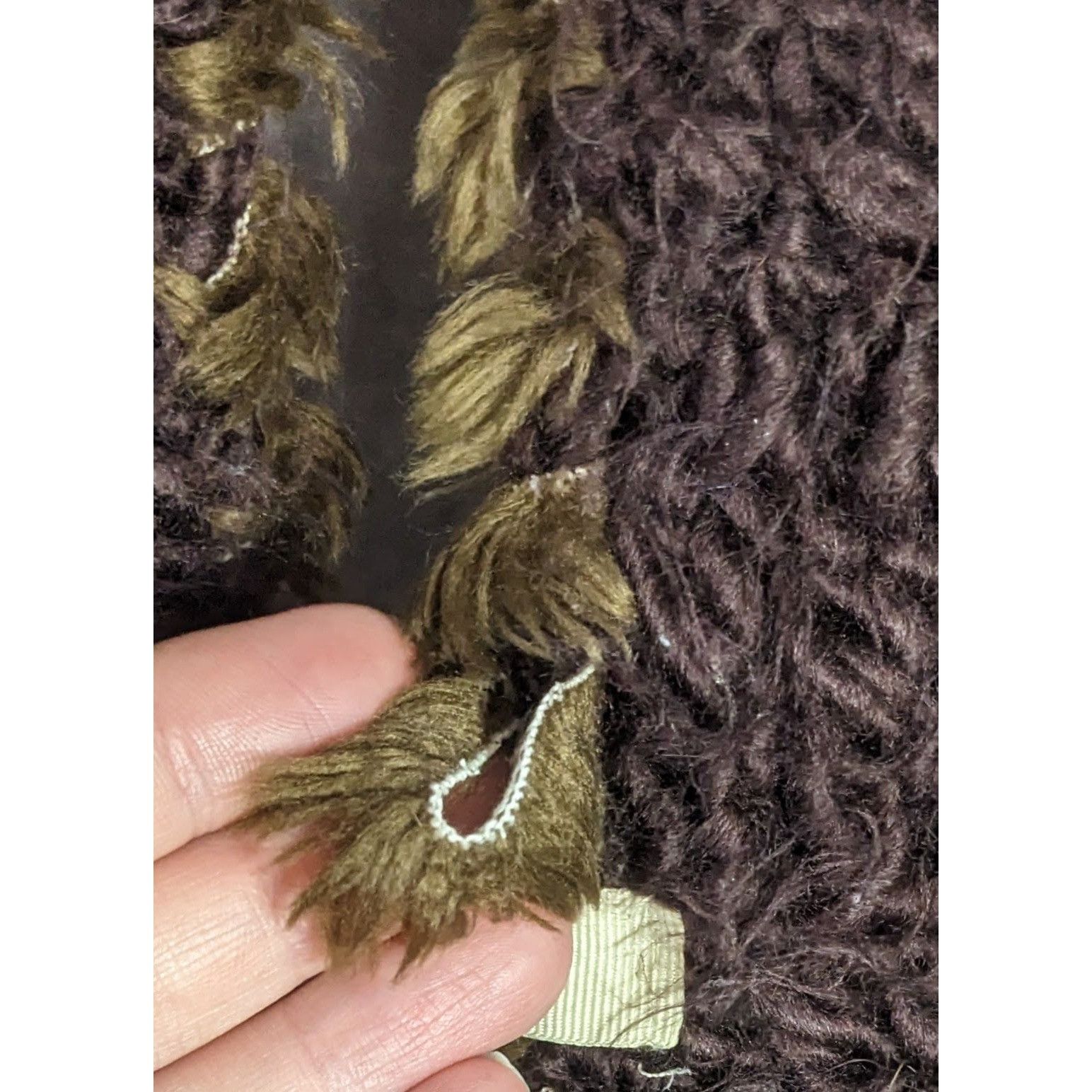 O'Neill Sporty O'Neill Brown Knit Scarf With Fringe & Faux Fur Trim Size ONE SIZE - 10 Thumbnail