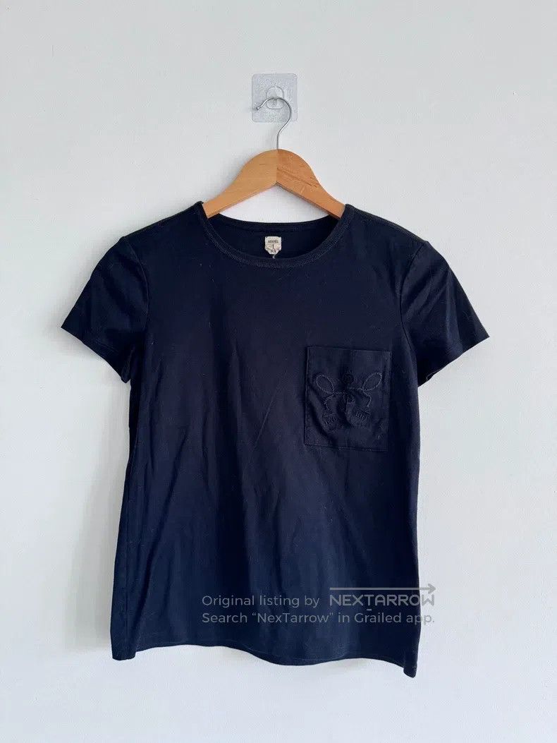 Hermes Hermes Dark blue pocket short-sleeve T-shirt Size XXS / US 00 / IT 34 - 1 Thumbnail