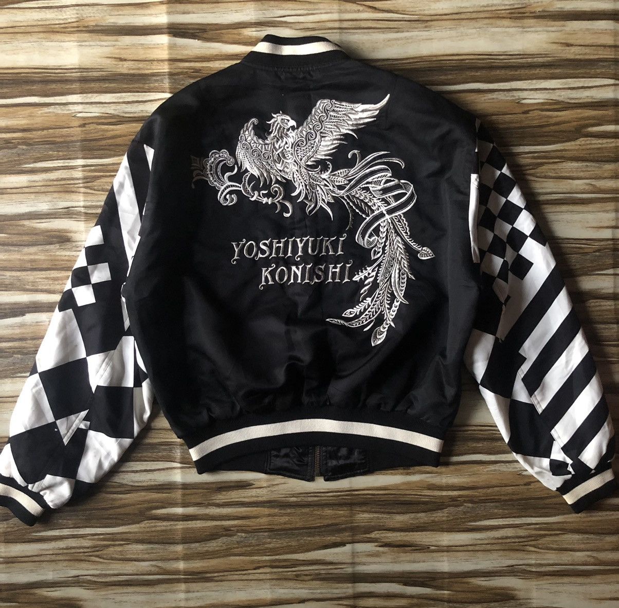 Yoshiyuki Konishi Vintage 90s Ficce Phoenix Embroidery Sukajan Black Japan Size US M / EU 48-50 / 2 - 1 Thumbnail