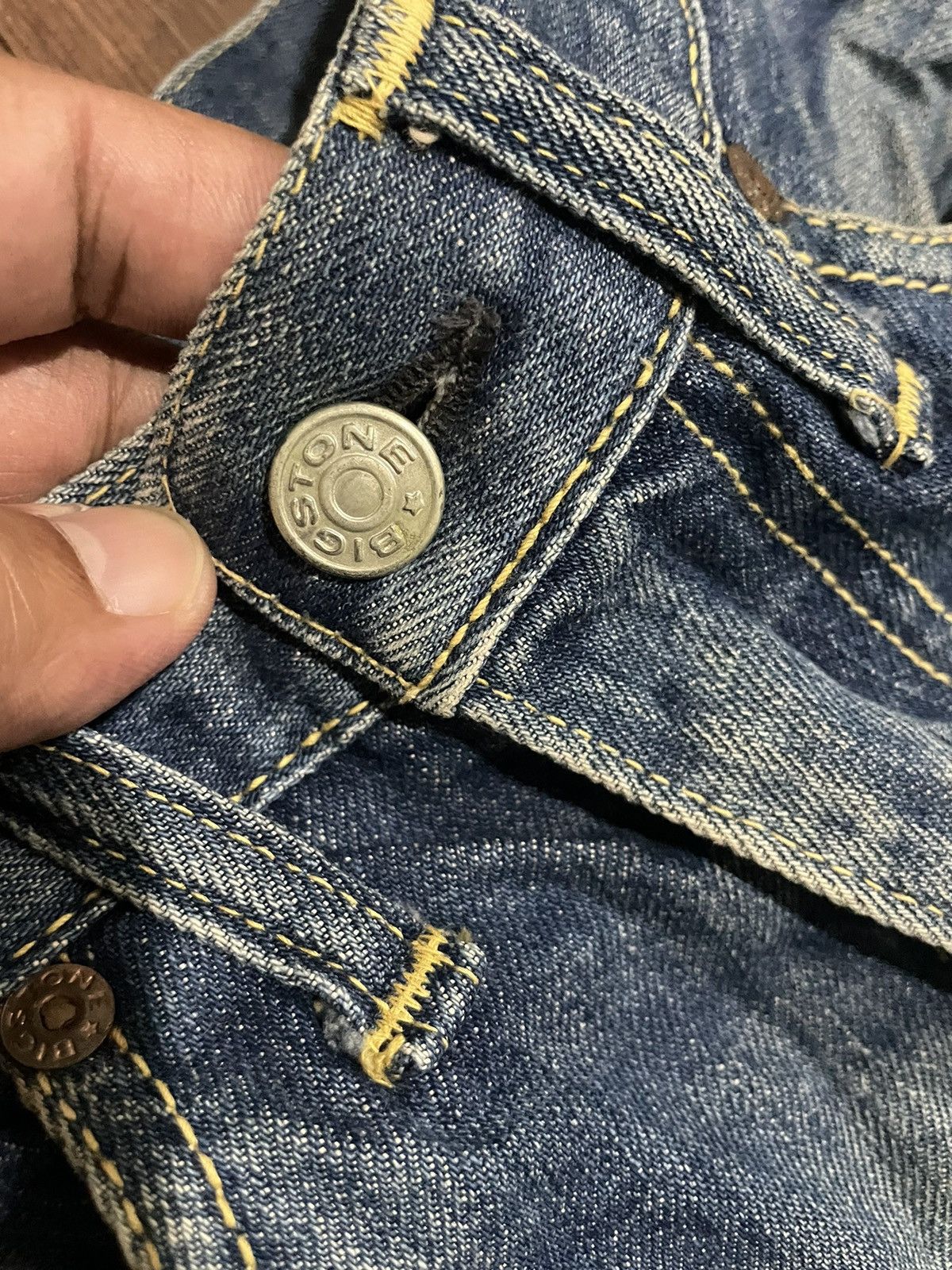 Vintage 60s Bell bottom Flared Bootcut Bigstone V Stitch VTG Jeans Size US 27 - 25 Thumbnail