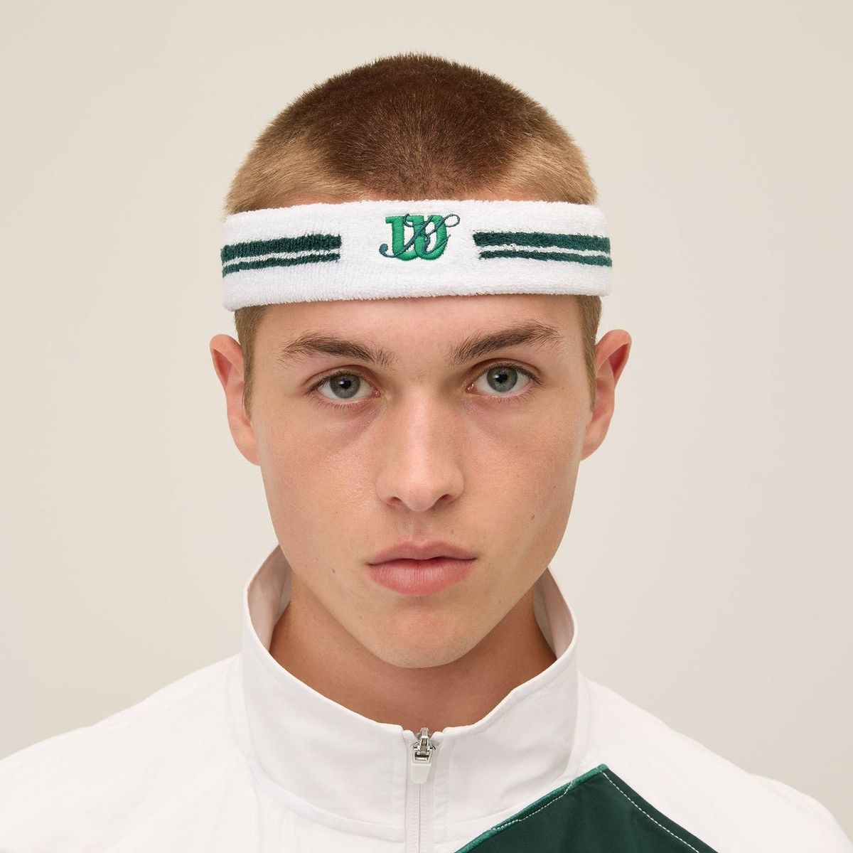 Kith × Wilson Kith for Wilson Terry Stripe Headband Sweatband White Green Size ONE SIZE - 2 Thumbnail