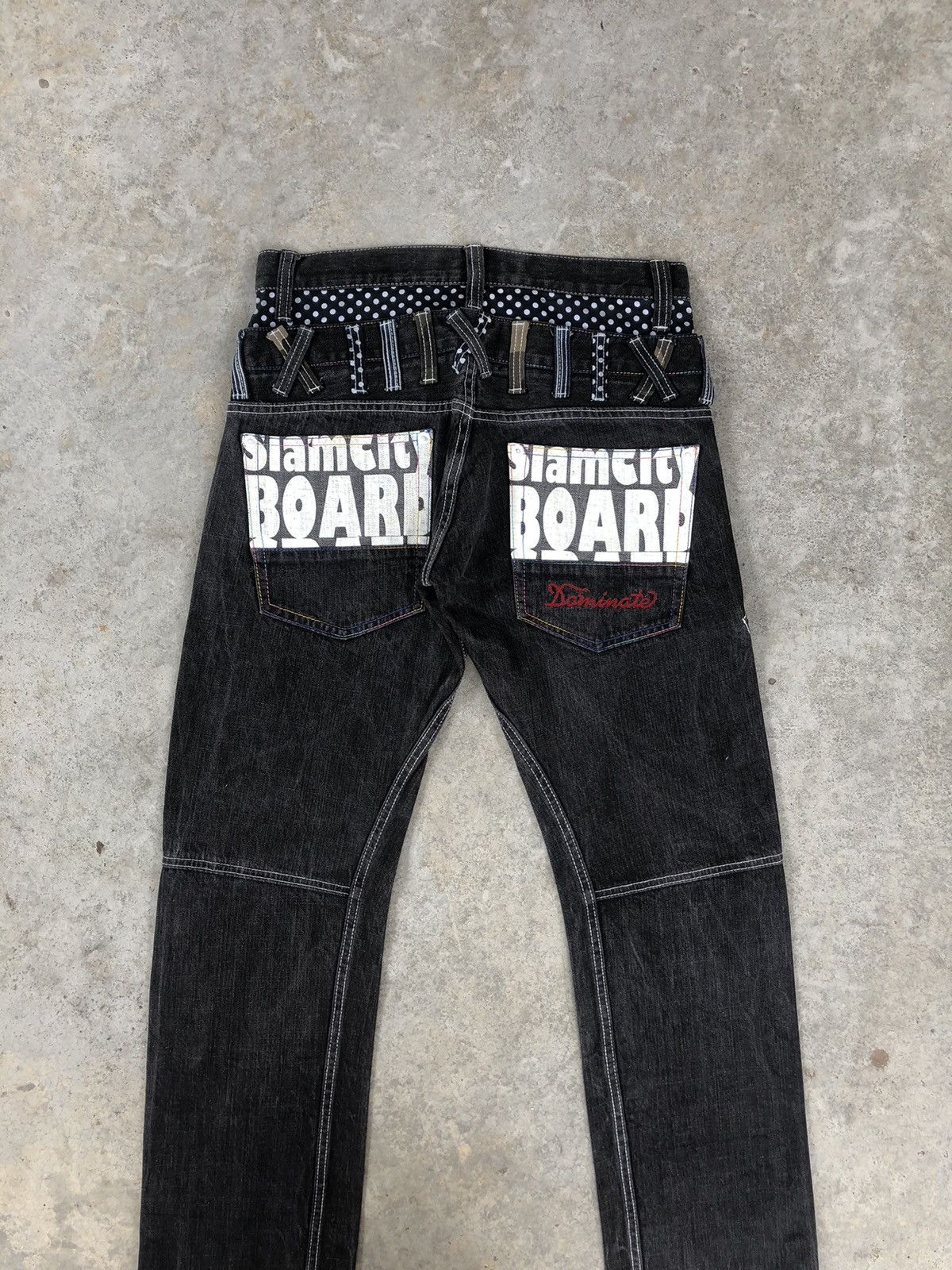 Hysteric Glamour Japanese Dominate Handcrafted Double Waist Distressed Jeans Size US 31 - 9 Thumbnail