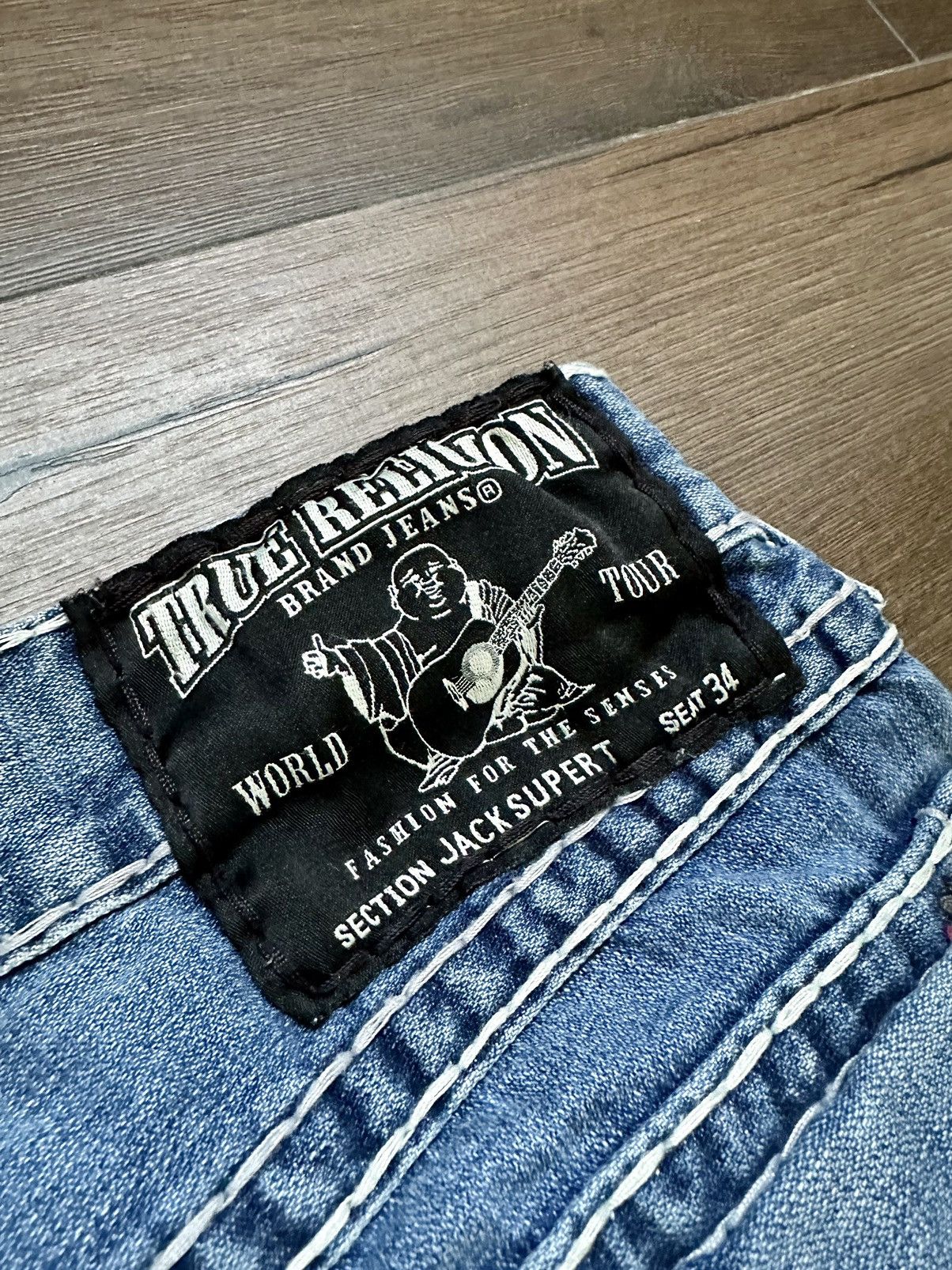 True Religion 🇺🇸Vintage True Religion Faded Denim jeans Made in Usa Size US 34 / EU 50 - 18 Thumbnail