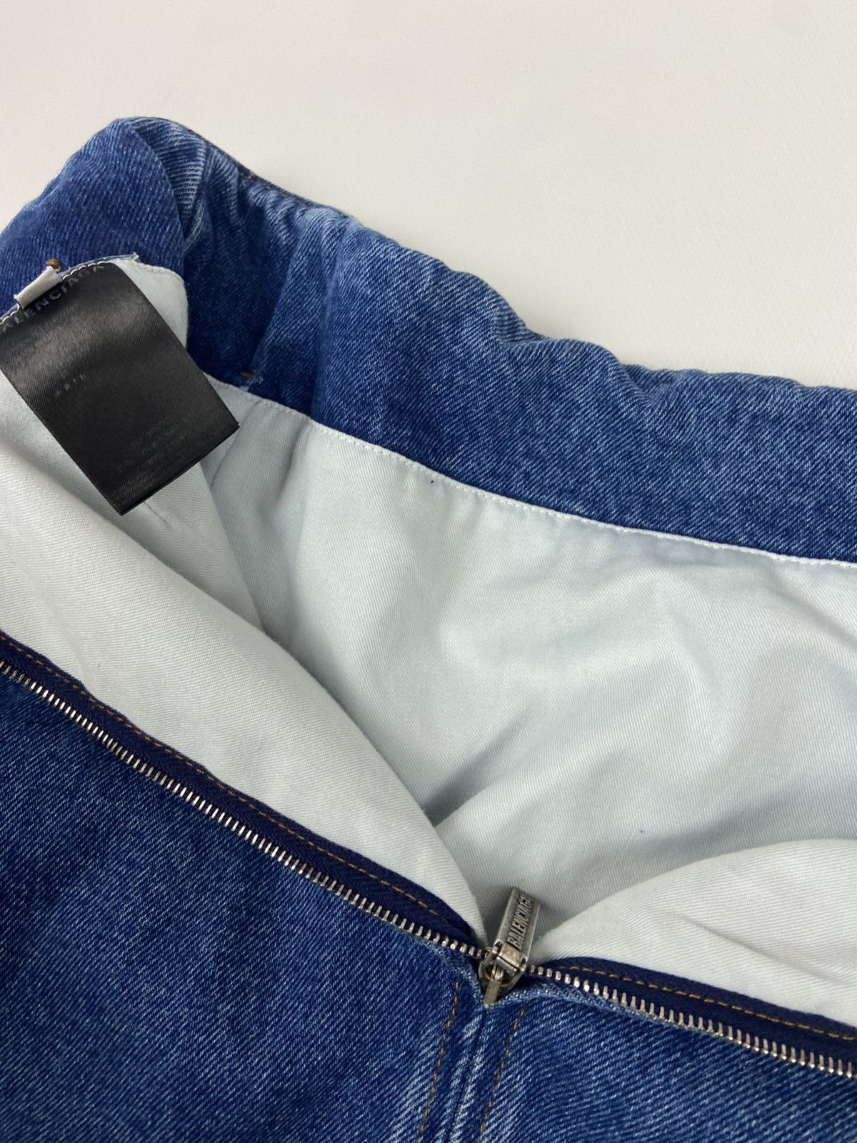 Balenciaga BALENCIAGA GODET PEPLUM-STYLE DENIM KNEE LENGHT SKIRT SZ 38 Size 26" / US 2 / IT 38 - 15 Thumbnail