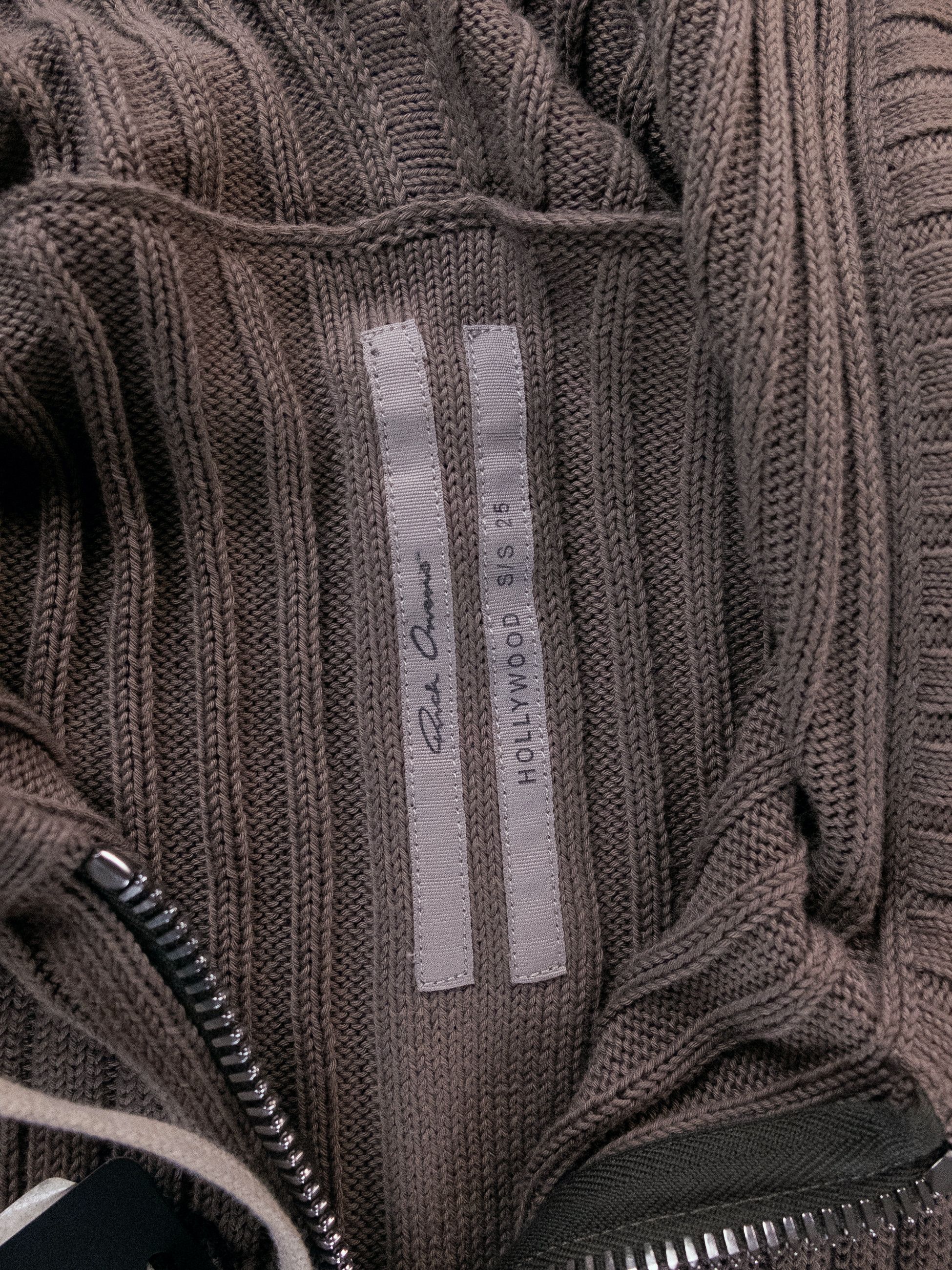 Rick Owens RICK OWENS hooded cotton rib knit hoodie sweater Large q Size US L / EU 52-54 / 3 - 5 Thumbnail