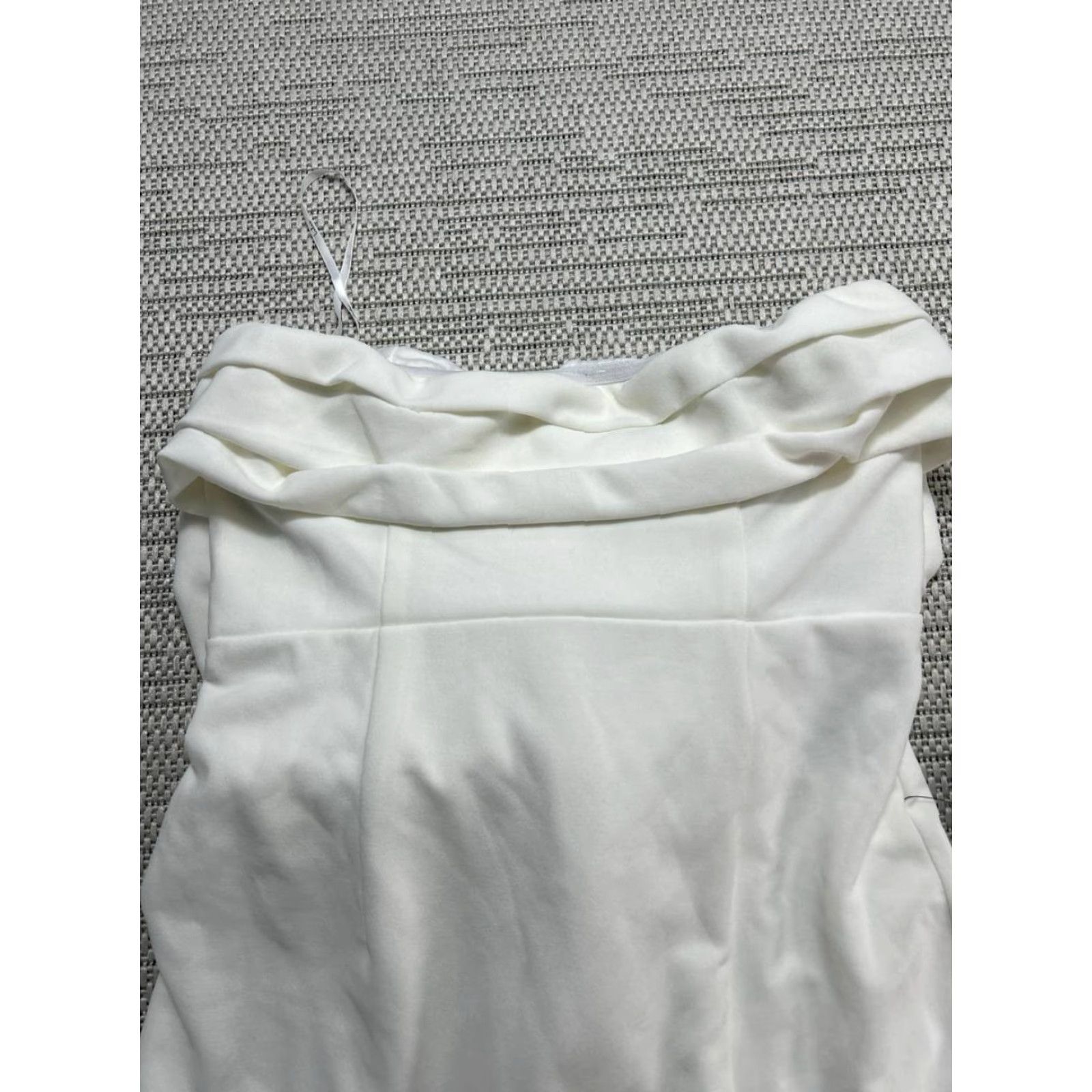 Lulus Lulus Off The Shoulder Maxi Dress Womens Medium White Stretch Back Zip Party New Size M / US 6-8 / IT 42-44 - 3 Thumbnail