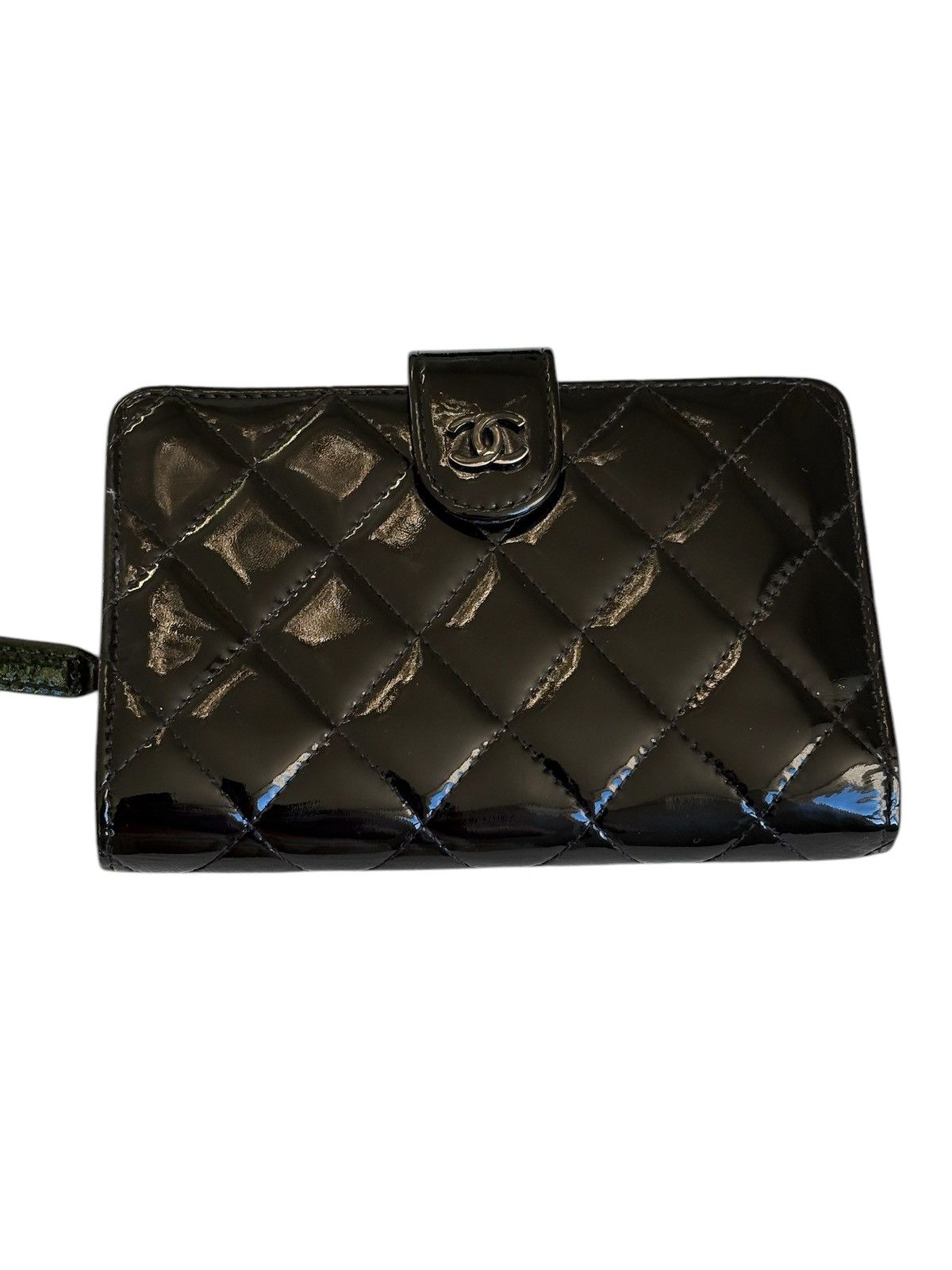 Chanel Chanel quilted patent leather black wallet Size ONE SIZE - 1 Thumbnail