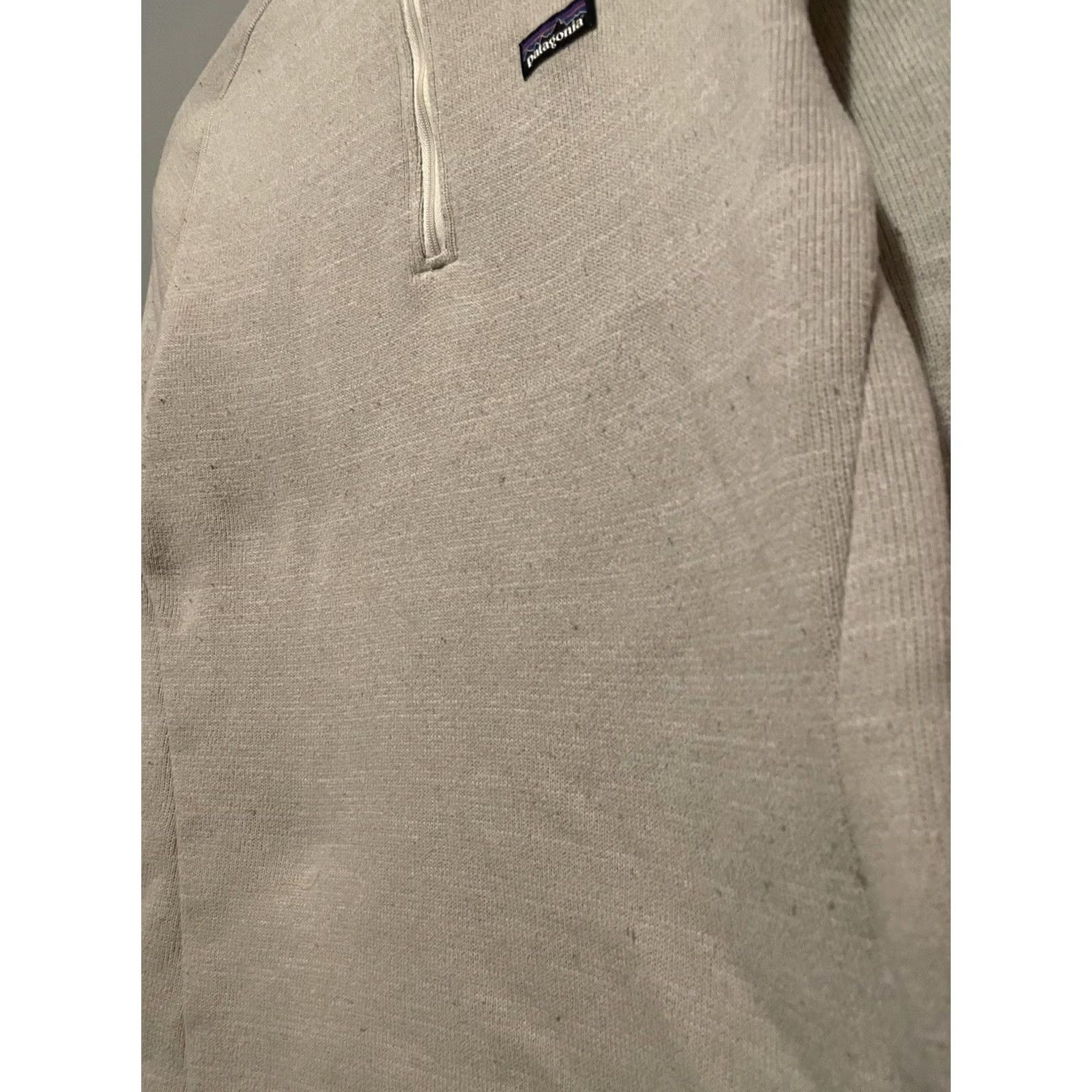 Patagonia Patagonia Sweater Women’s Size M Ivory Pullover Mock Neck Long Sleeve Fleece 25” Length A319 NA Size M / US 6-8 / IT 42-44 - 7 Thumbnail