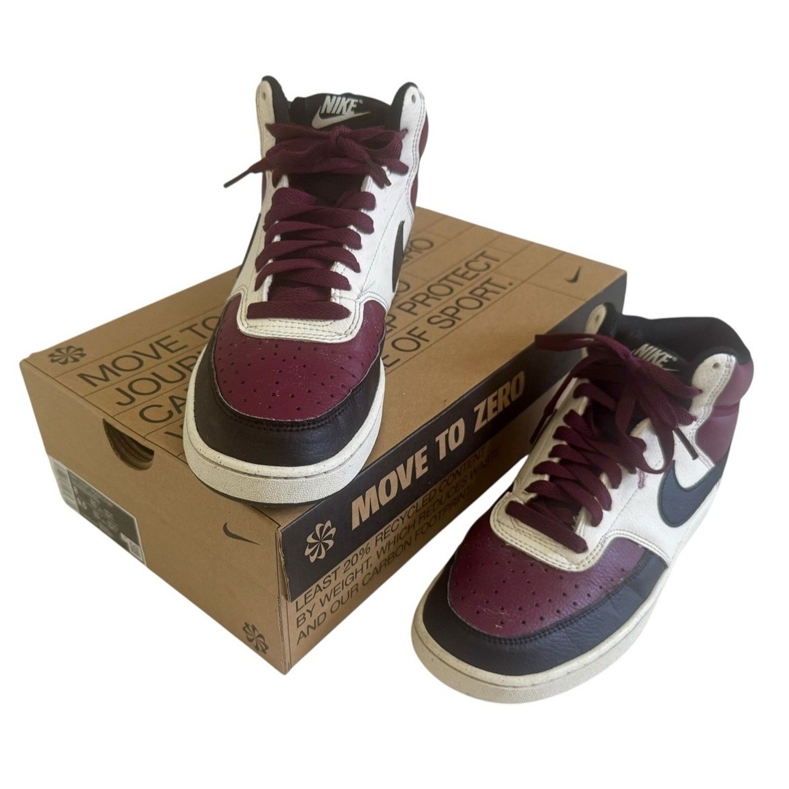 Nike NIKE Court Vision LO NN Shoes Black/Maroon Men 8 Women 9.5 Size US 8 / EU 41 - 2 Thumbnail