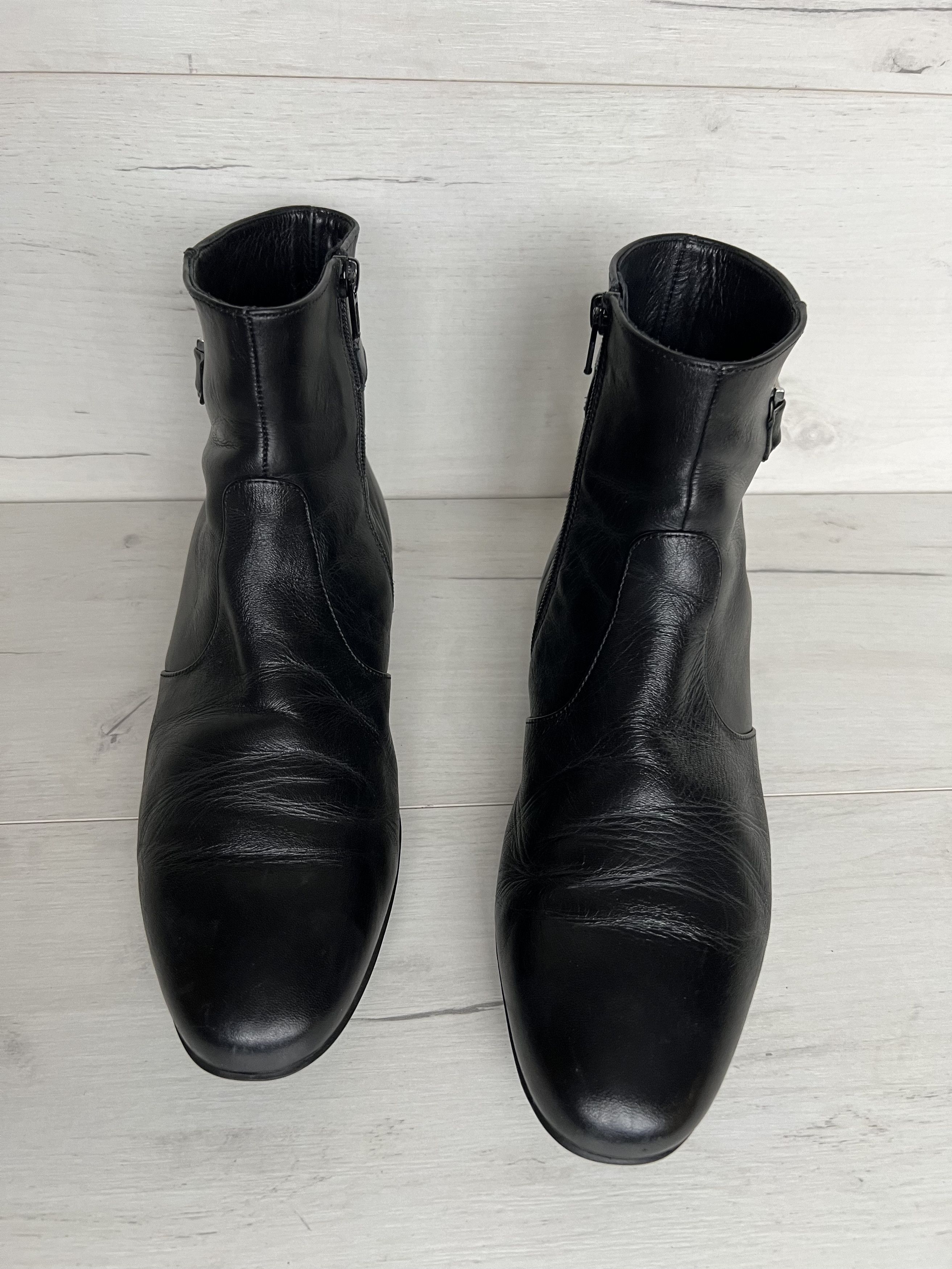 Versace VERSACE MEDUSA LOGO LEATHER ZIP WESTERN OXFORD BOOTS Size US 7 / EU 40 - 3 Thumbnail