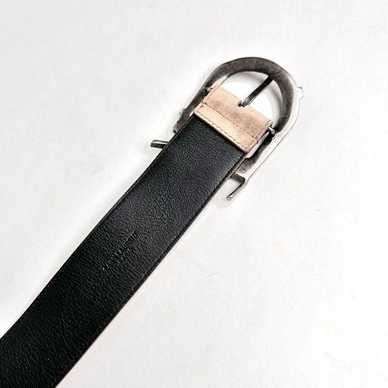 Yves Saint Laurent Saint Laurent Leather Velvet Belt 2502-Nextarrow Size ONE SIZE - 4 Thumbnail